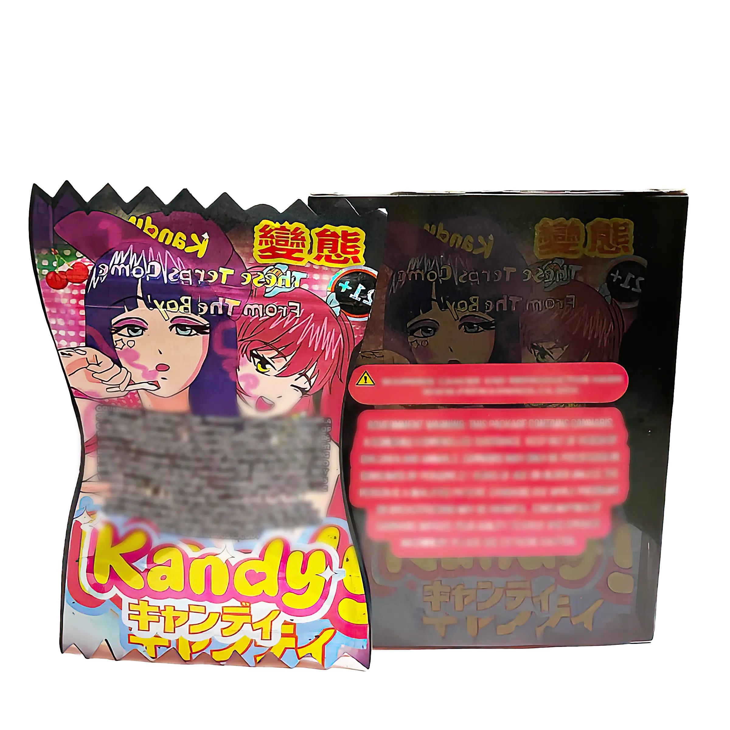 Bag-n-Box 3.5g Mylar Packaging Set (25 Count Bags + Display Boxes) - Marshmellow Tootsie Roll Pop Kandy BNB-Shaped-065 - Image 2