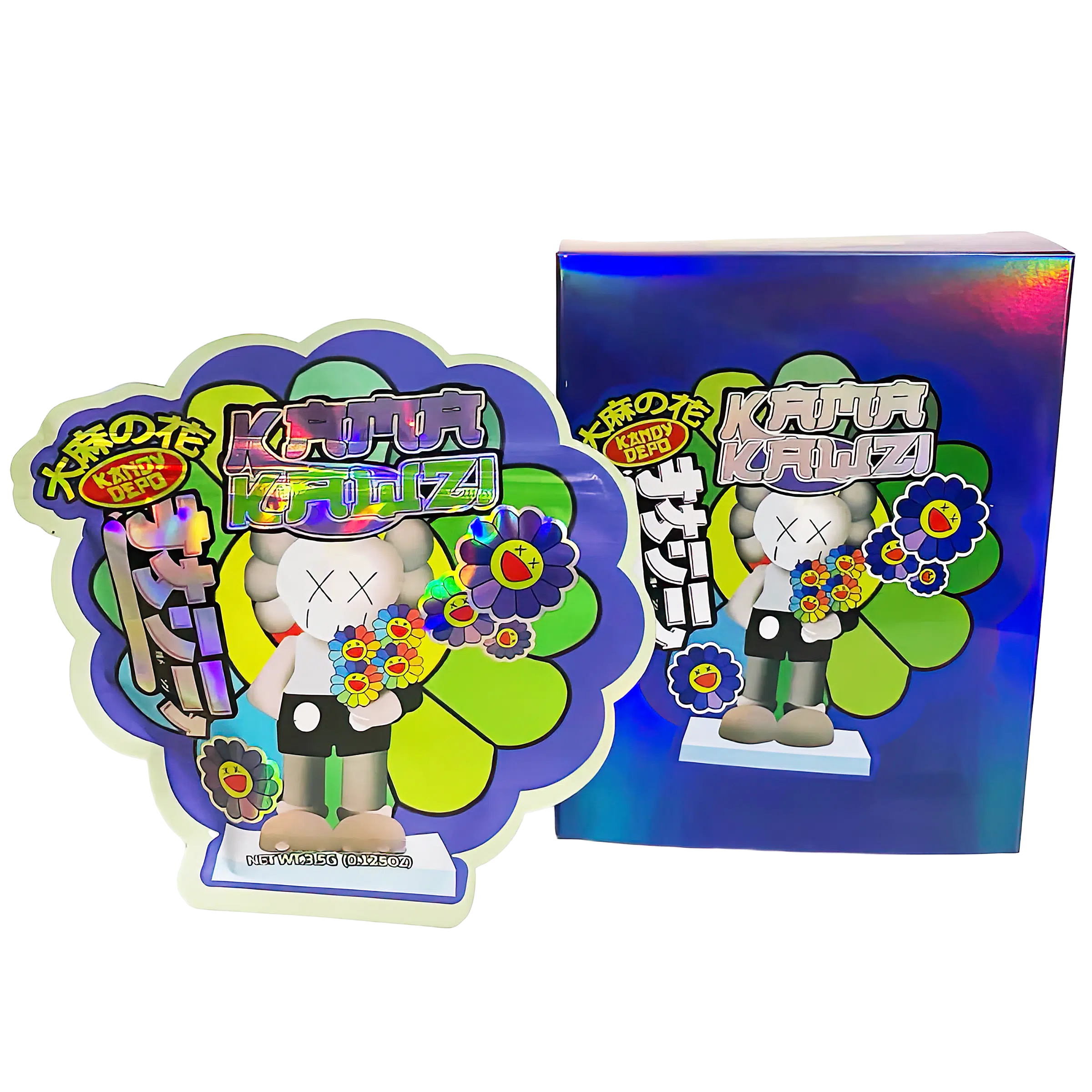 Bag-n-Box 3.5g Mylar Packaging Set (25 Count Bags + Display Boxes) - Kama Kawzi - BNB-Shaped-071
