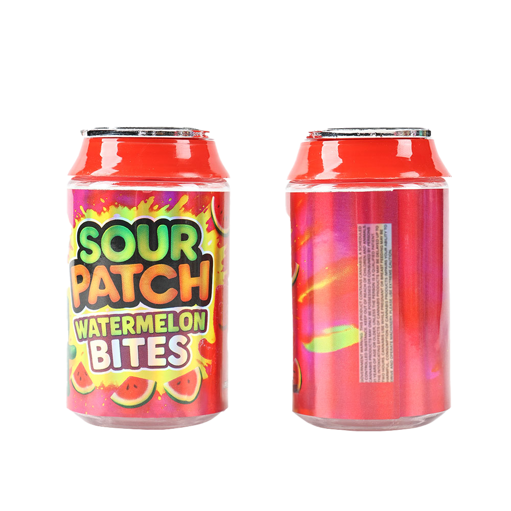 3.5g Plastic Soda Can Jar - (12 Count) Sour Patch Watermelon Bites CANJAR-001