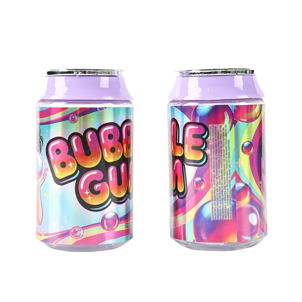 3.5g Plastic Soda Can Jar - (12 Count) Bubble Gum CANJAR-002