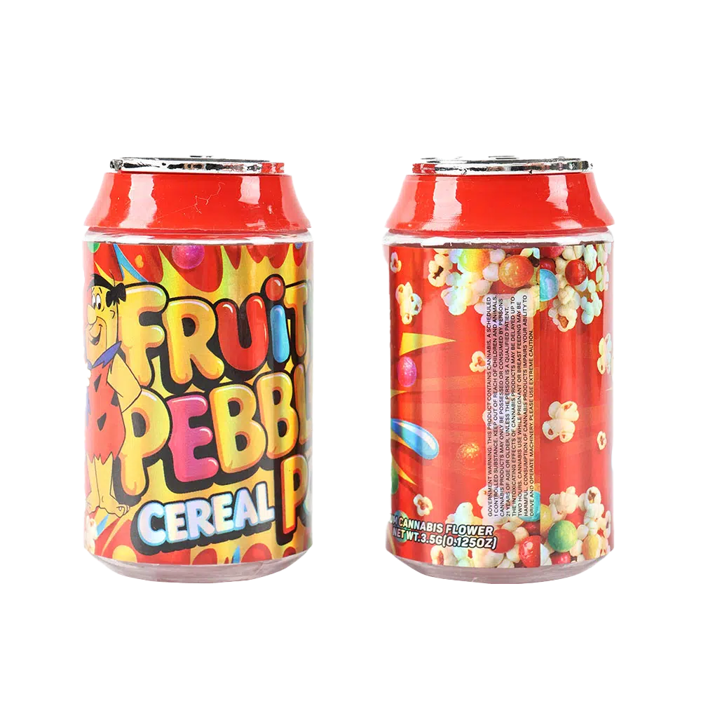 3.5g Plastic Soda Can Jar - (12 Count) Fruity Pebbles Pop CANJAR-005