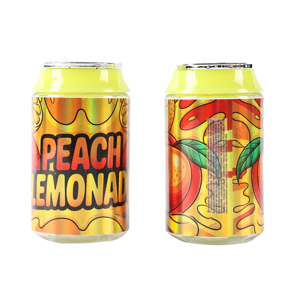 3.5g Plastic Soda Can Jar - (12 Count) Peach Lemonade CANJAR-007