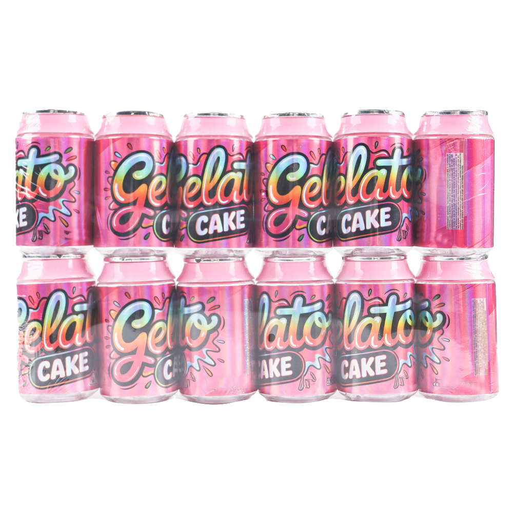 3.5g Plastic Soda Can Jar - (12 Count) Gelato Cake CANJAR-008 - Image 2