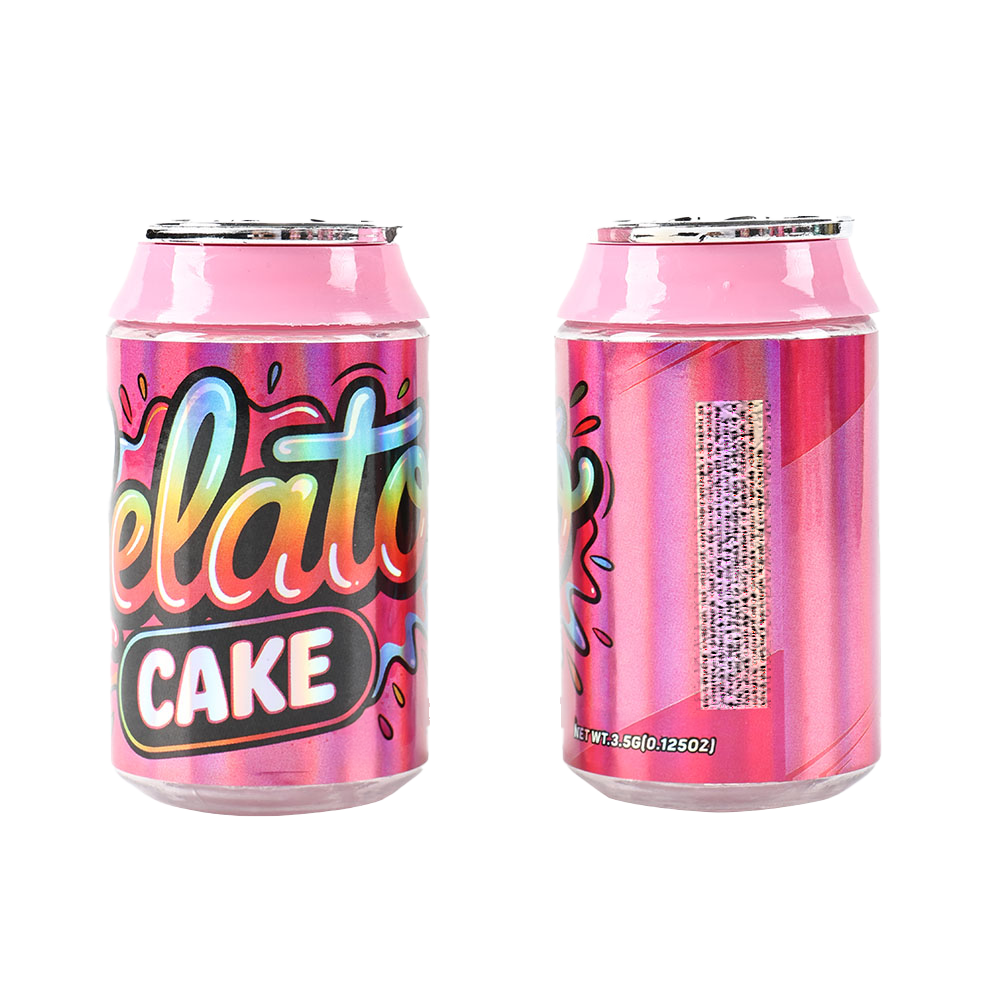 3.5g Plastic Soda Can Jar - (12 Count) Gelato Cake CANJAR-008