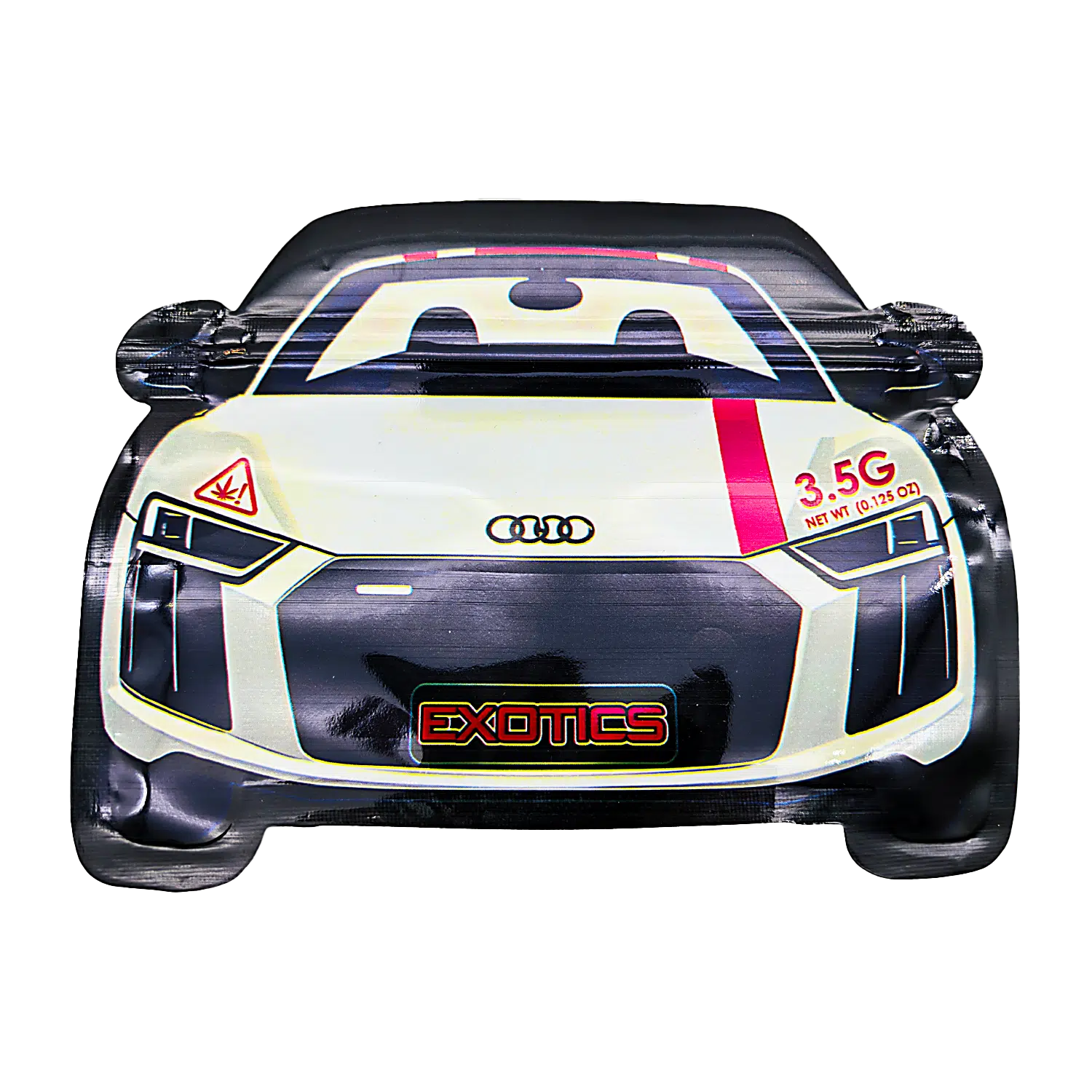 3.5g Die Cut Shaped Mylar Bag - (50 Count) Car Audi CARSMB-35-009