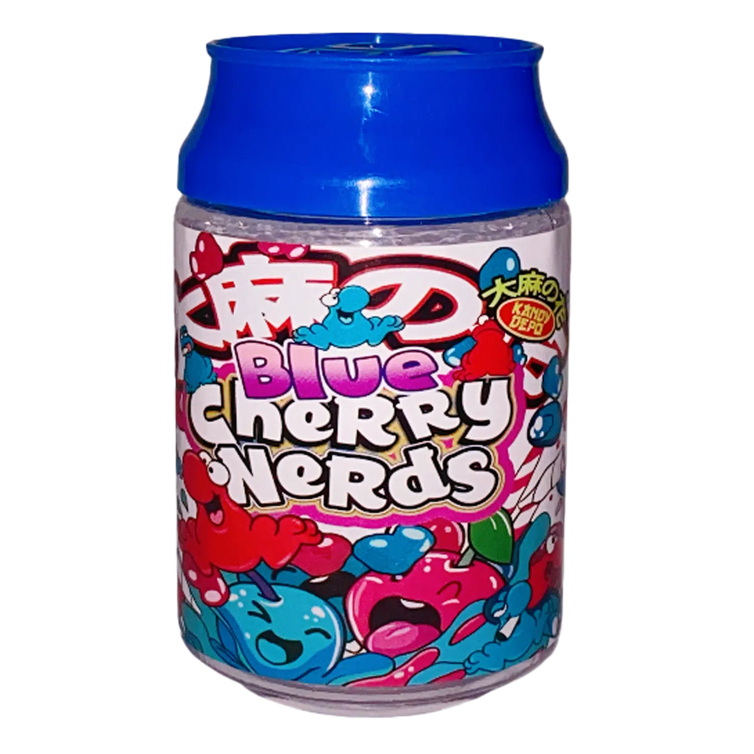 3.5g Plastic Soda Can Jar - (12 Count) Blue Cherry Nerds CJ-35-004