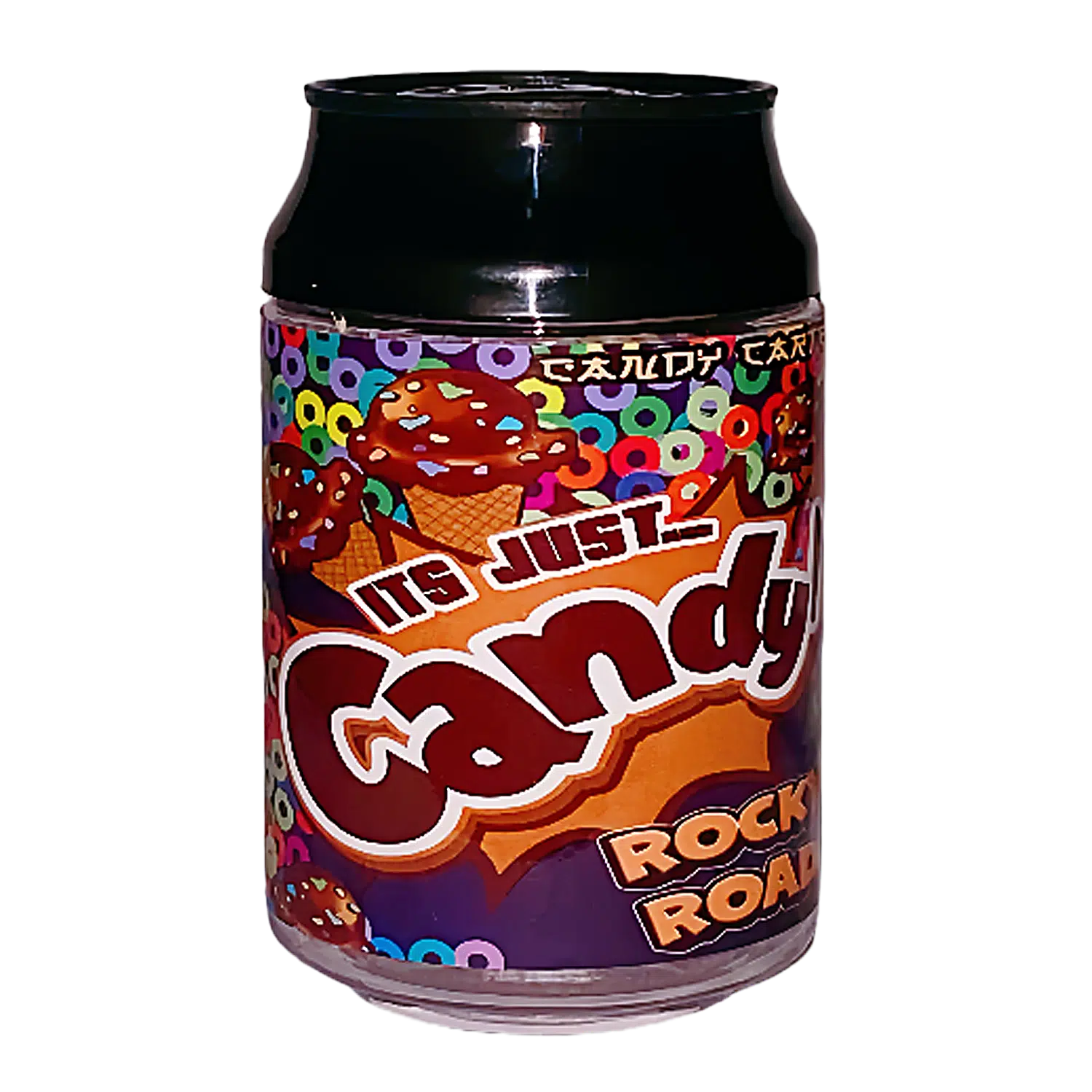 3.5g Plastic Soda Can Jar - (12 Count) It's Just Candy Rocky Road CJ-35-013