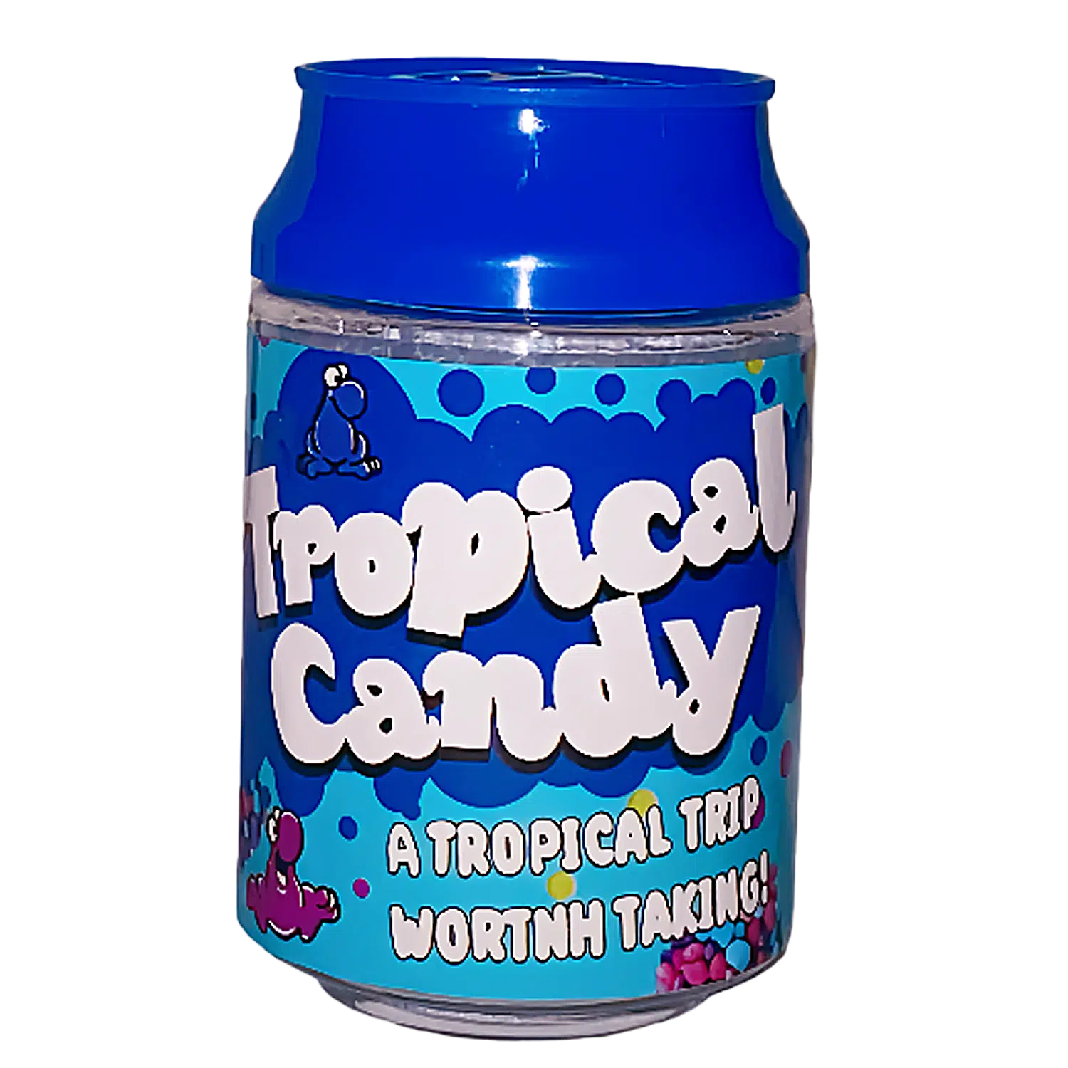3.5g Plastic Soda Can Jar - (12 Count) Tropical Candy CJ-35-019