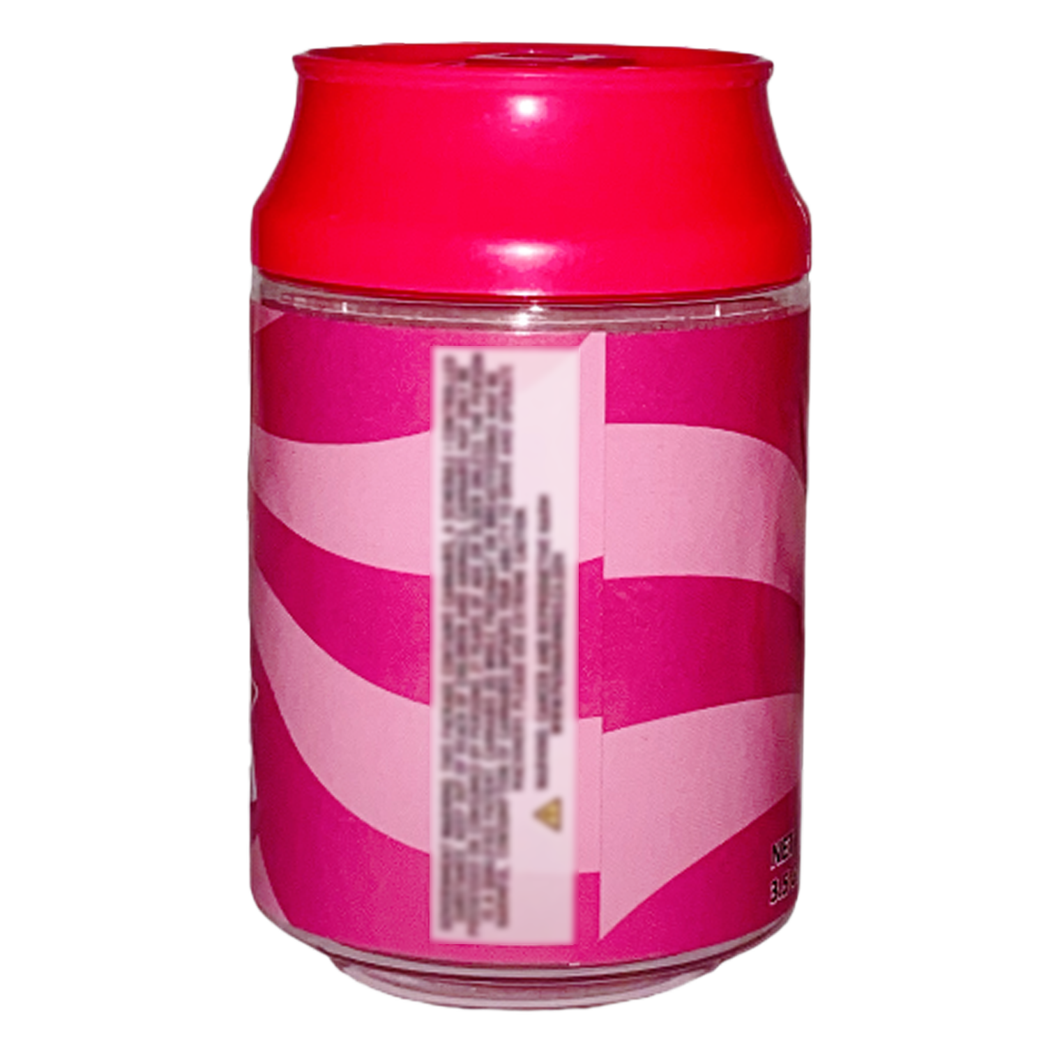 3.5g Plastic Soda Can Jar - (12 Count) Pink Kama-Kaw CJ-35-020 - Image 2
