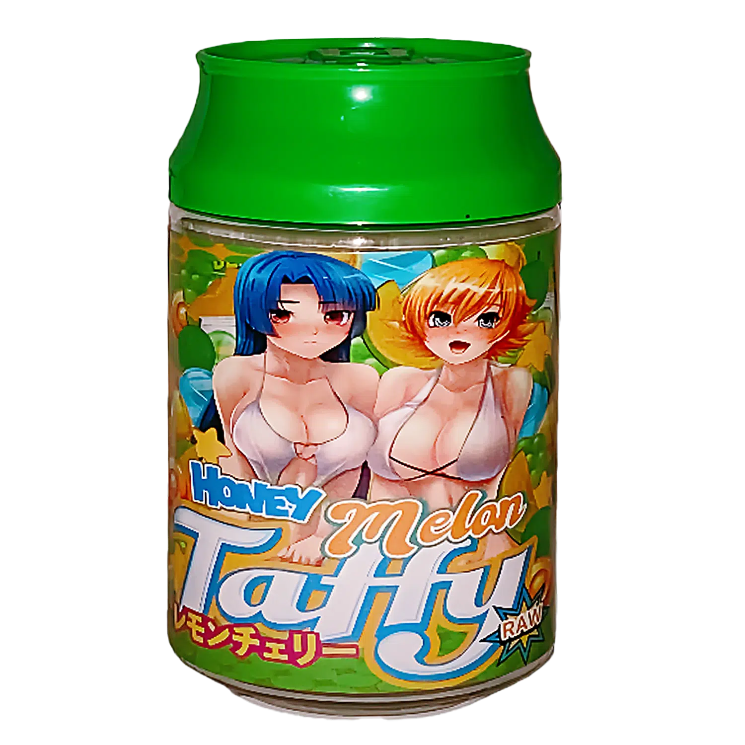3.5g Plastic Soda Can Jar - (12 Count) Honey Melon Taffy CJ-35-021
