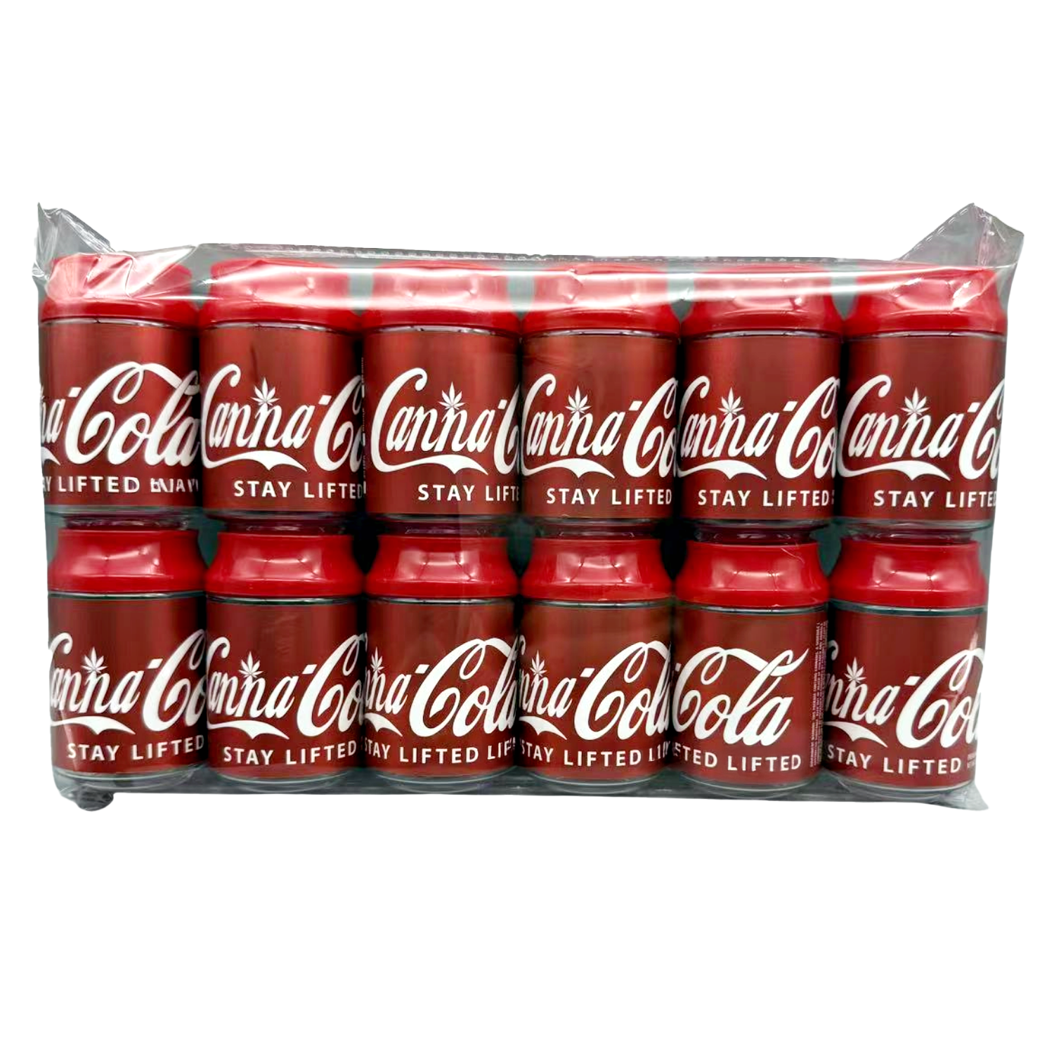 3.5g Plastic Soda Can Jar - (12 Count) Canna-Cola SC-001 - Image 3