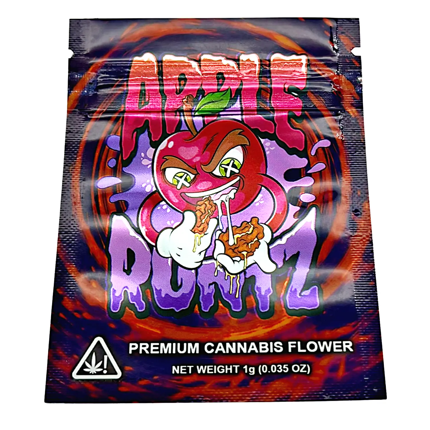 1 Gram Mylar Bag – Premium Smell-Proof Flower Packaging - Apple Runtz (100 Count) CMB-1G-009
