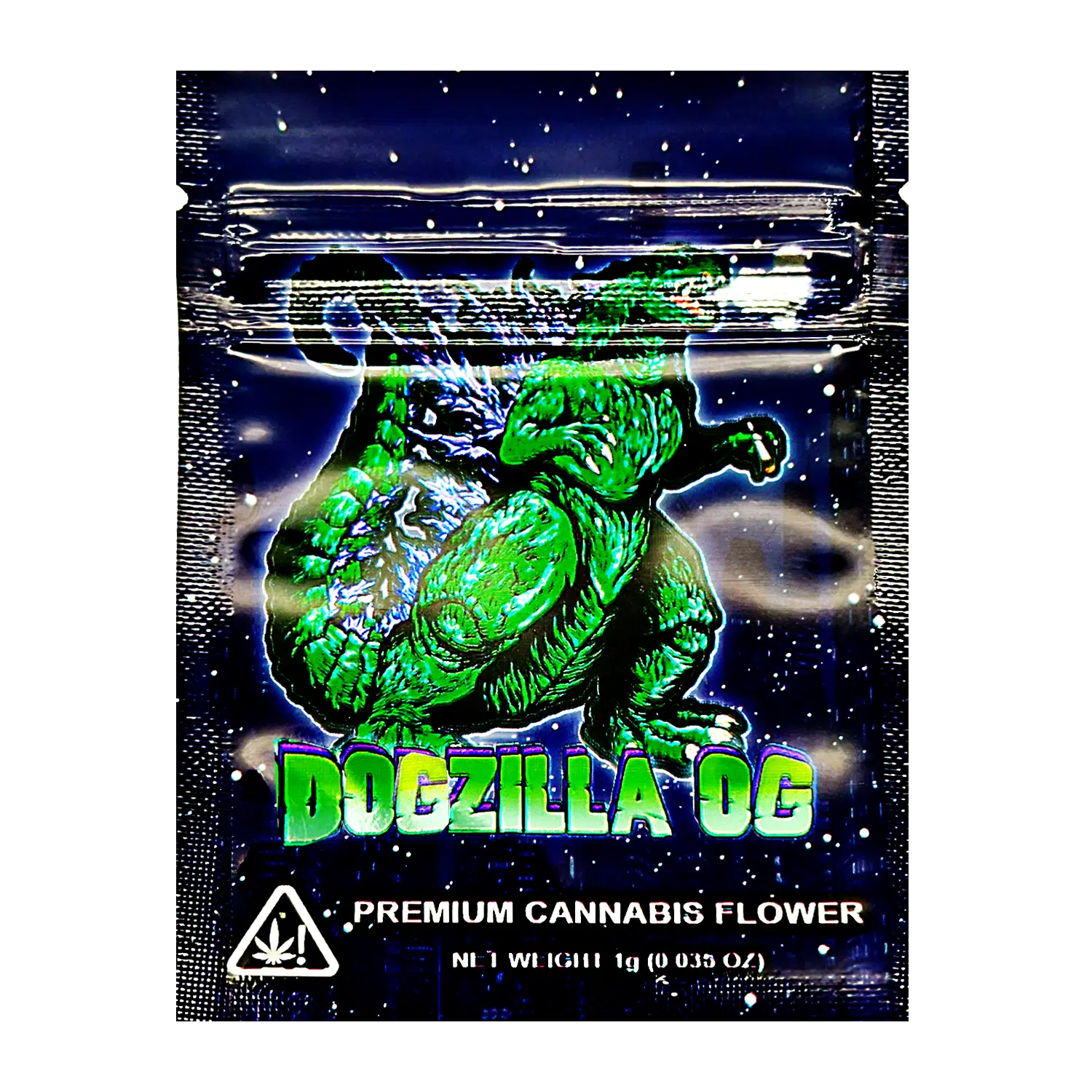 1 Gram Mylar Bag – Premium Smell-Proof Flower Packaging - Dogzilla OG (100 Count) CMB-1G-042
