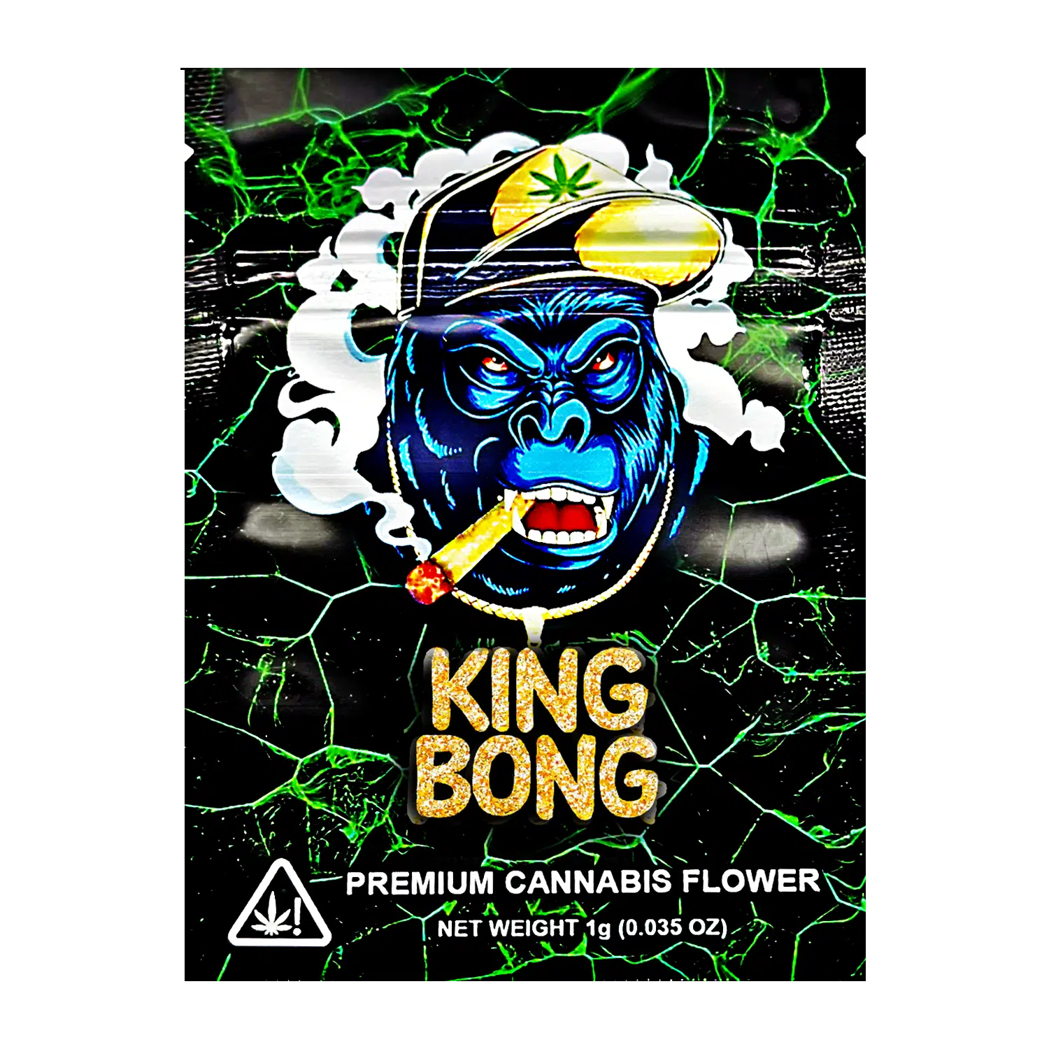 1 Gram Mylar Bag – Premium Smell-Proof Flower Packaging - King Bong (100 Count) CMB-1G-055