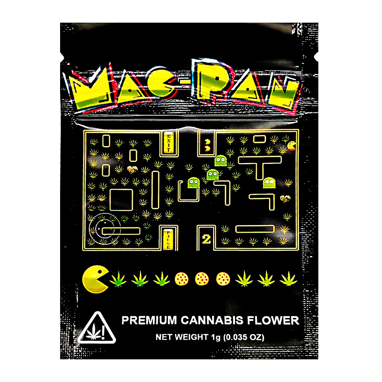 1 Gram Mylar Bag – Premium Smell-Proof Flower Packaging - Mac-Pan (100 Count) CMB-1G-072