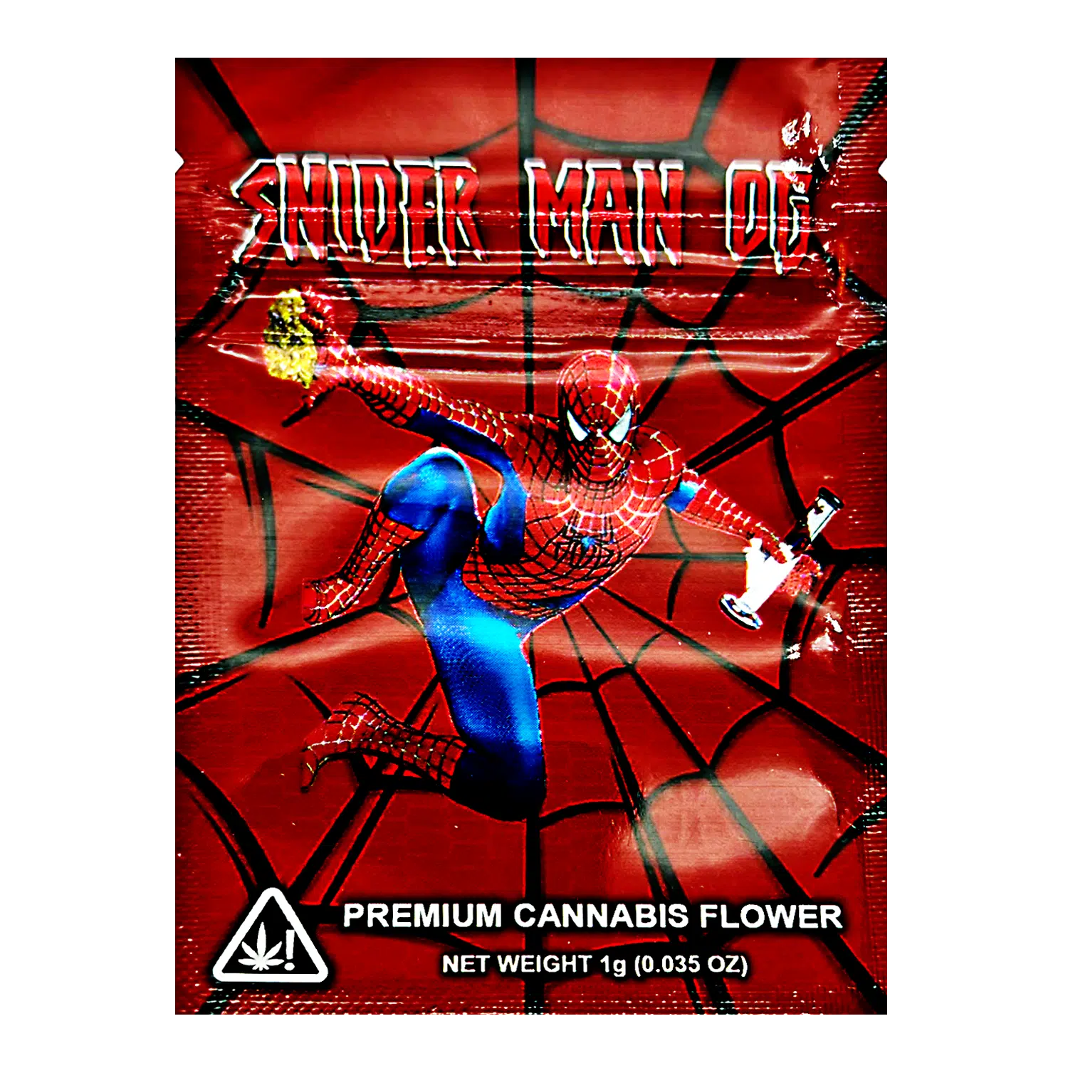 1 Gram Mylar Bag – Premium Smell-Proof Flower Packaging - Snider Man OG (100 Count) CMB-1G-095