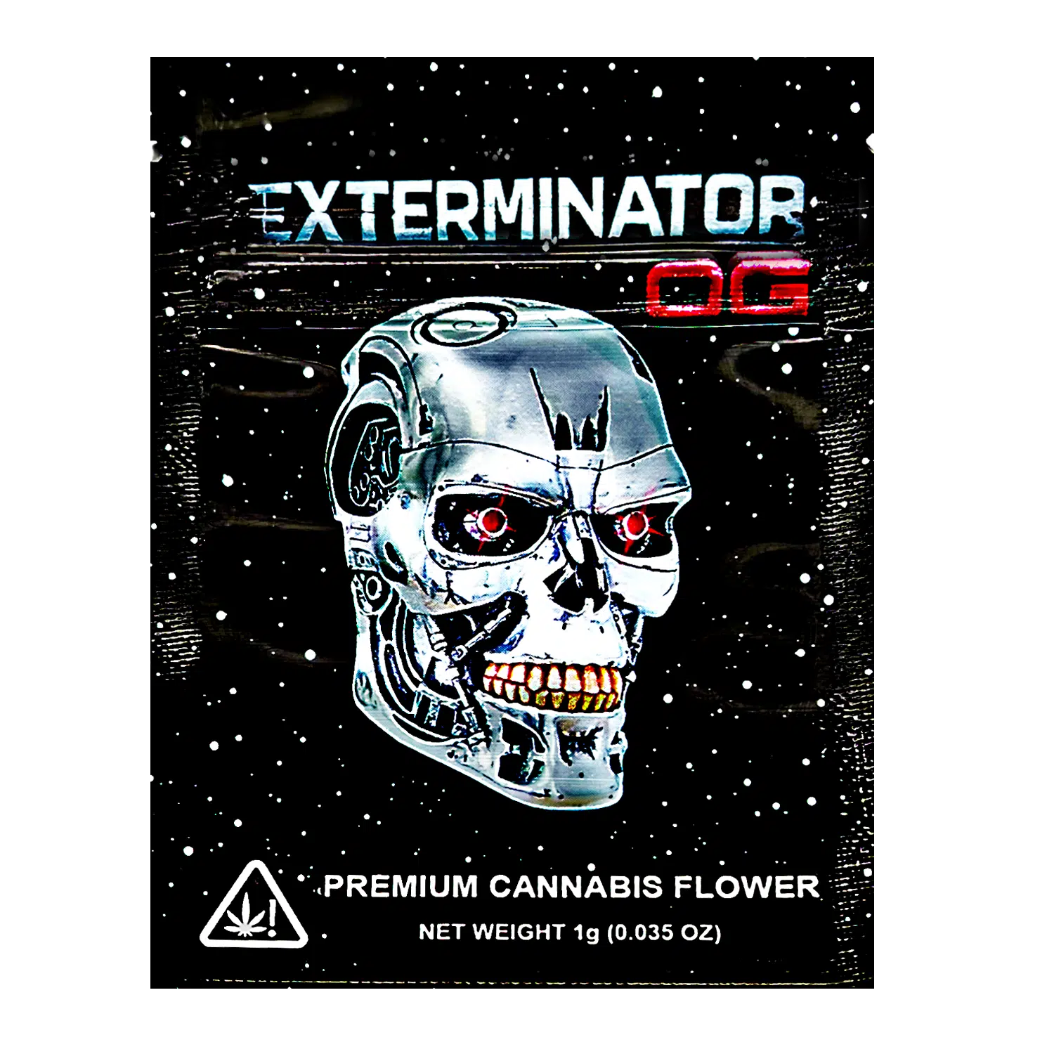 1 Gram Mylar Bag – Premium Smell-Proof Flower Packaging - Exterminator OG (100 Count) CMB-1G-100