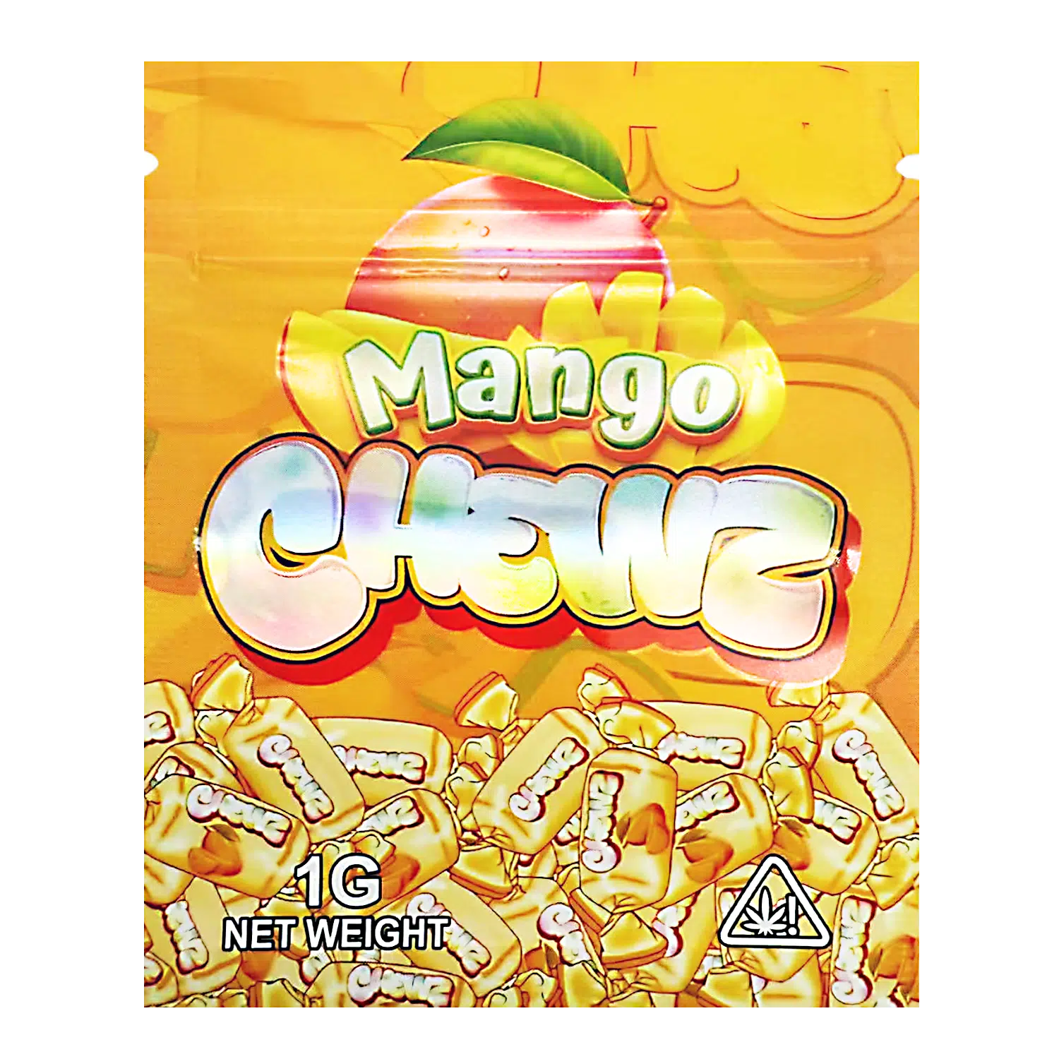 1 Gram Mylar Bag – Premium Smell-Proof Flower Packaging - Mango Chewz (100 Count) CMB-1G-117