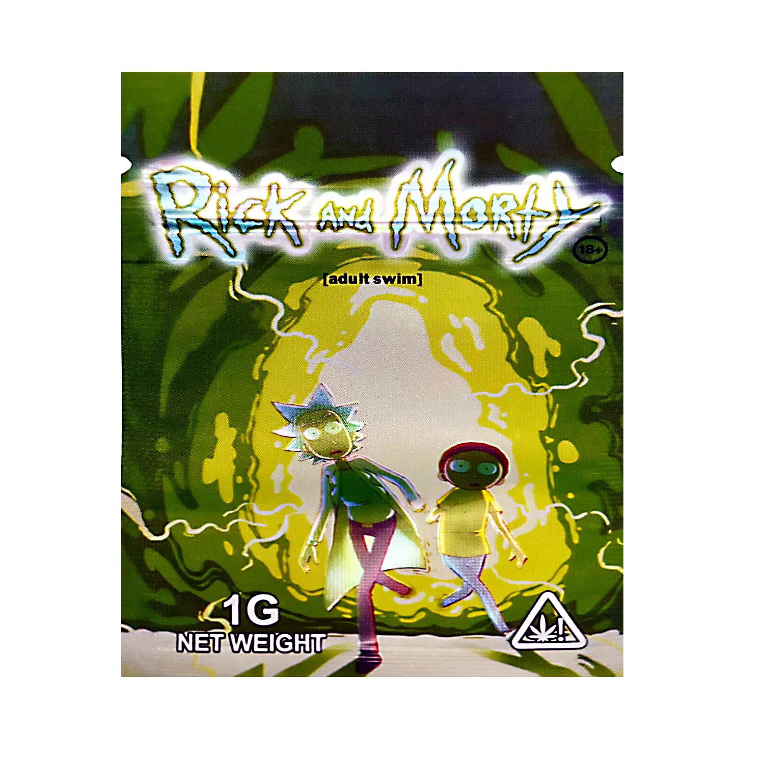 1 Gram Mylar Bag – Premium Smell-Proof Flower Packaging - Rick and Morty (Adult Swim) (100 Count) CMB-1G-121