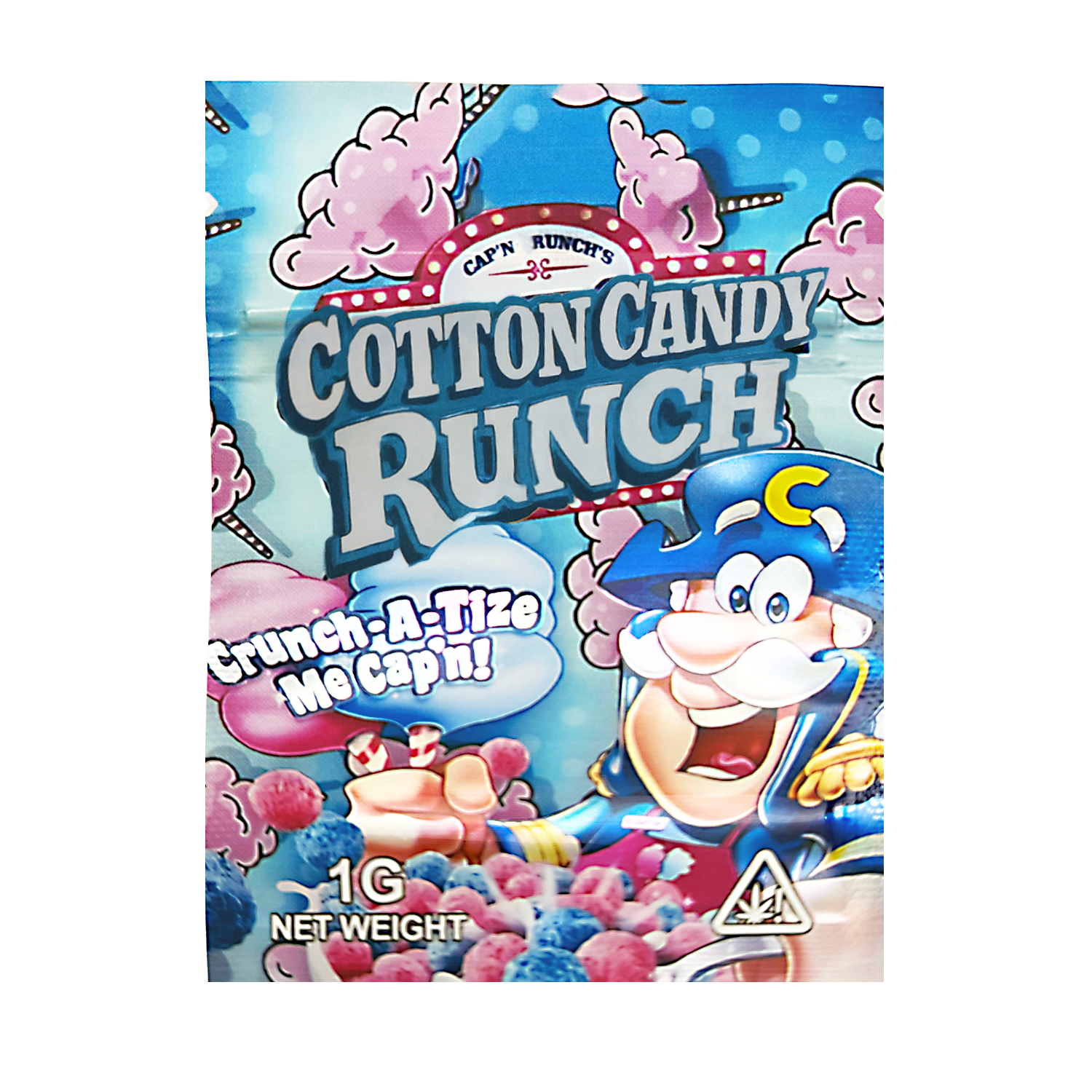 1 Gram Mylar Bag – Premium Smell-Proof Flower Packaging - Cotton Candy Runch (100 Count) CMB-1G-132