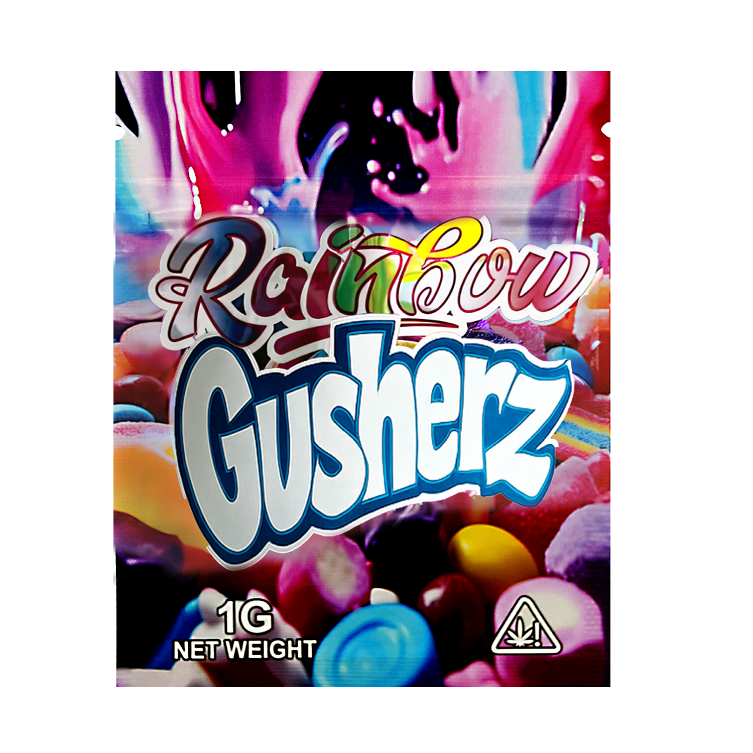 1 Gram Mylar Bag – Premium Smell-Proof Flower Packaging - Rainbow Gusherz (100 Count) CMB-1G-140