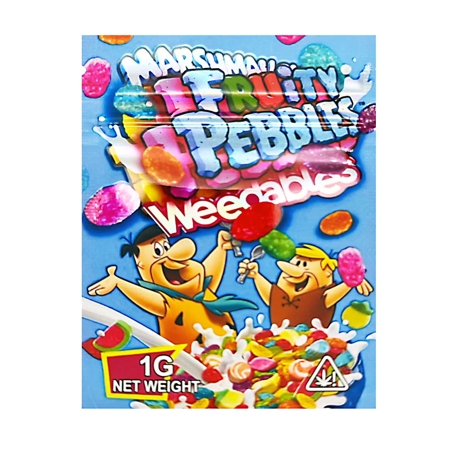 1 Gram Mylar Bag – Premium Smell-Proof Flower Packaging - Marshmallow Fruity Pebble Weedables (100 Count) CMB-1G-145