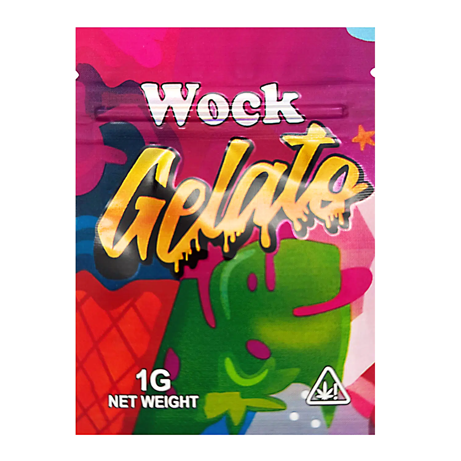 1 Gram Mylar Bag – Premium Smell-Proof Flower Packaging - Wock Gelato (100 Count) CMB-1G-151