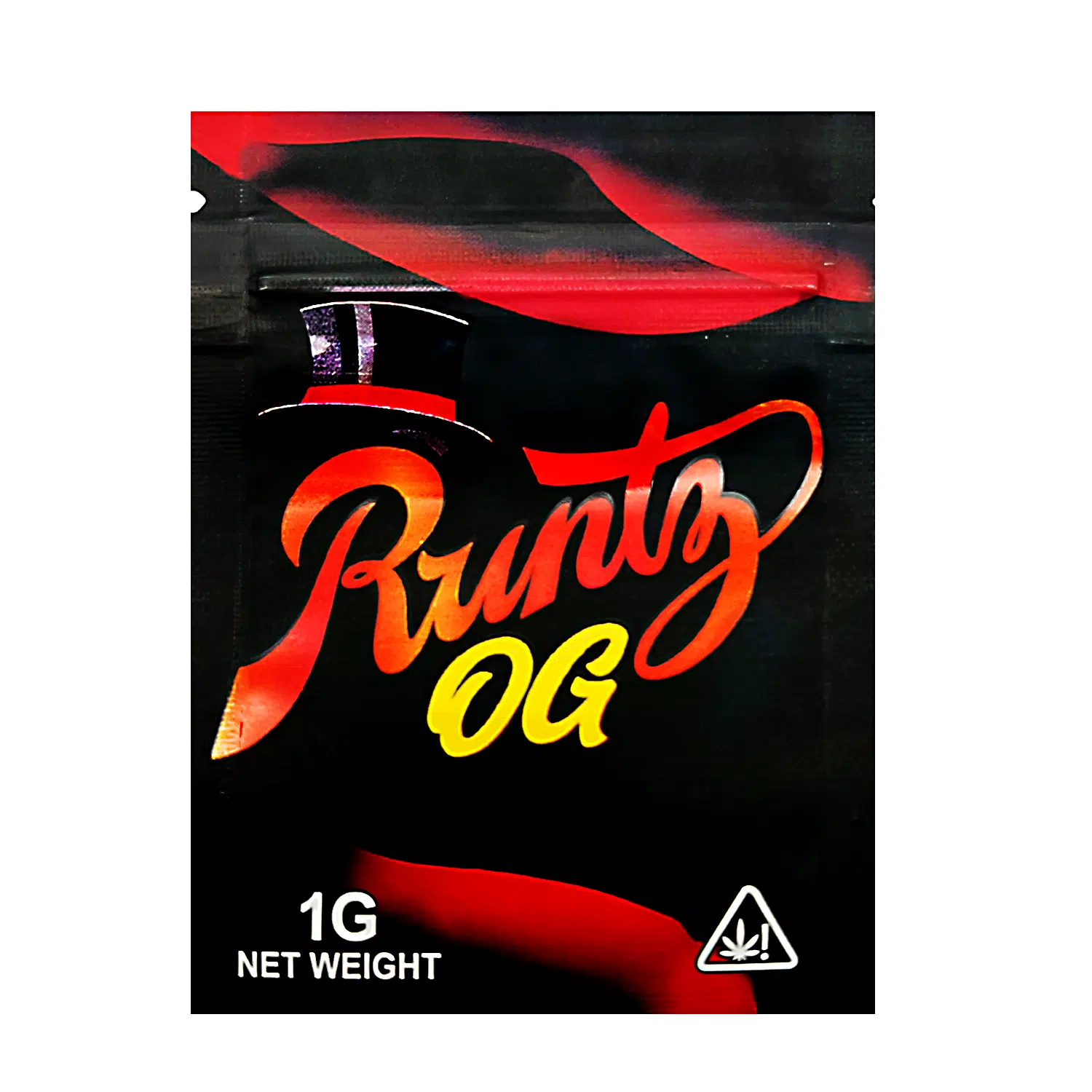 1 Gram Mylar Bag – Premium Smell-Proof Flower Packaging - Runtz OG Hat (100 Count) CMB-1G-158