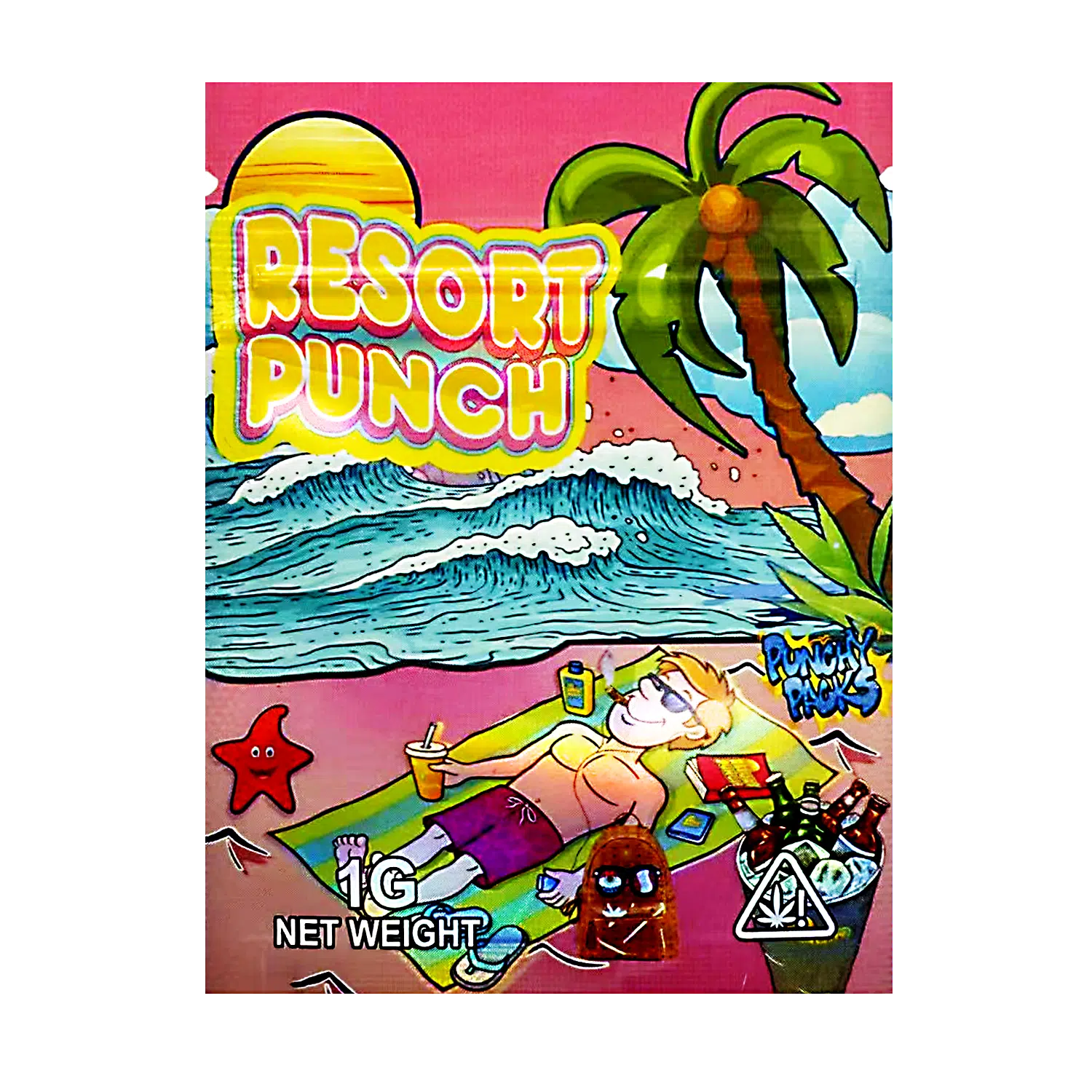 1 Gram Mylar Bag – Premium Smell-Proof Flower Packaging - Resort Punch (100 Count) CMB-1G-188
