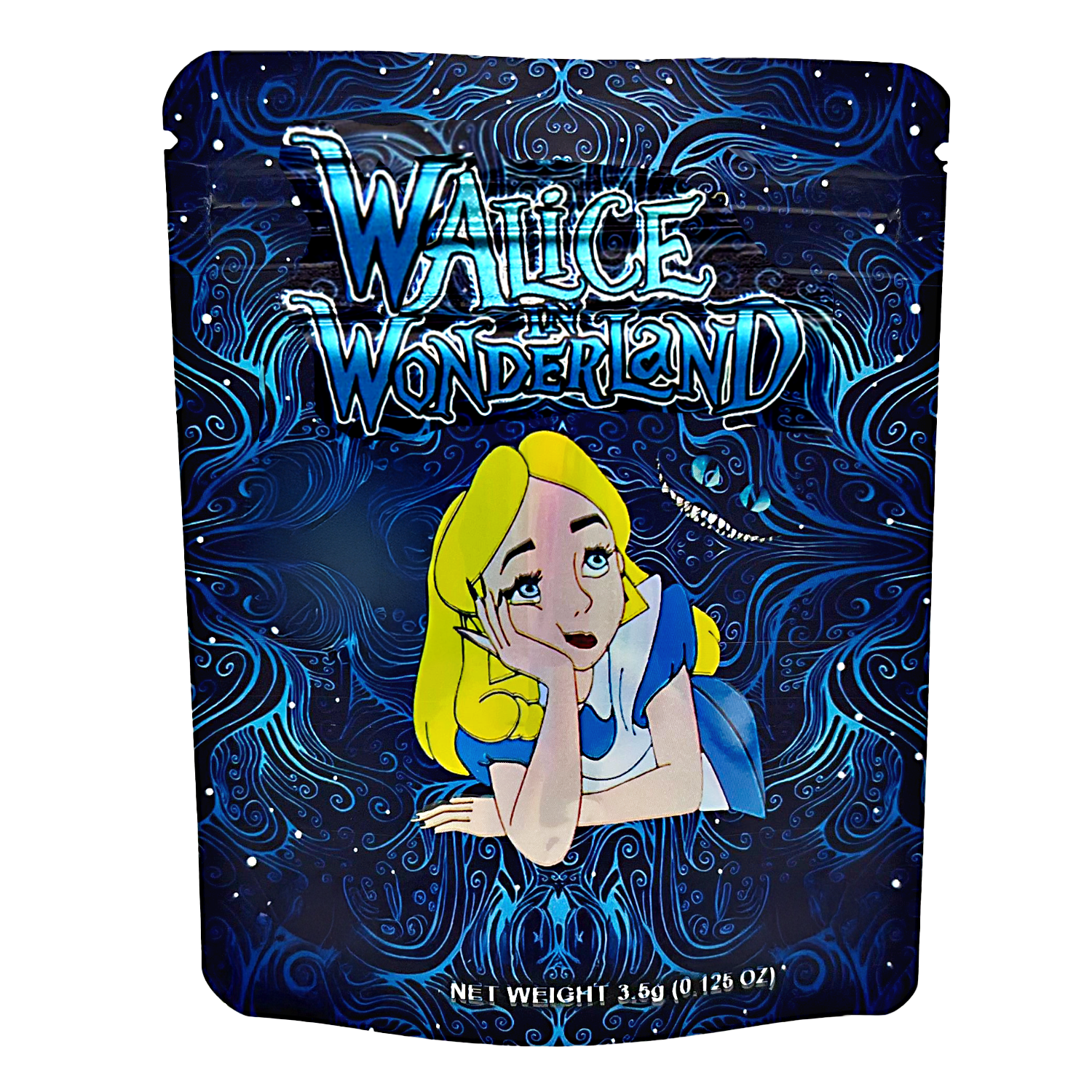 3.5 Gram Mylar Bag – Premium Smell-Proof Packaging - Walice Wonderland (50 Count) CMB-35G-006