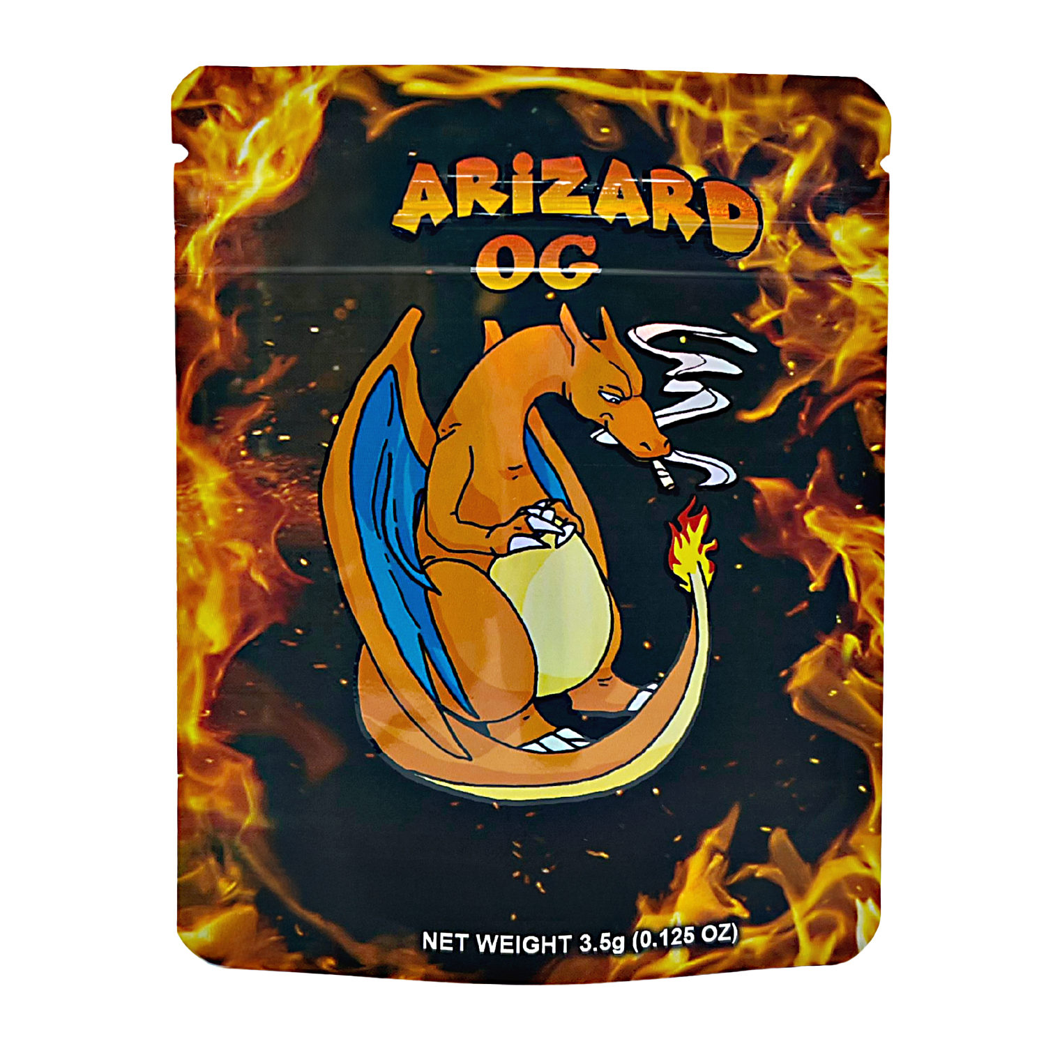 3.5 Gram Mylar Bag – Premium Smell-Proof Packaging - Arizard OG (50 Count) CMB-35G-024