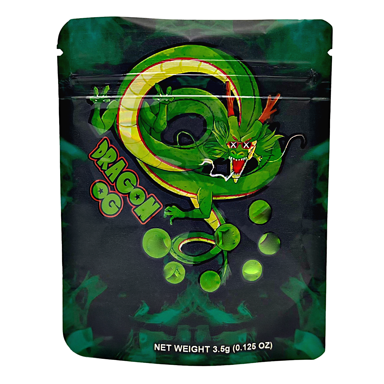 3.5 Gram Mylar Bag – Premium Smell-Proof Packaging - Dragon OG (50 Count) CMB-35G-034