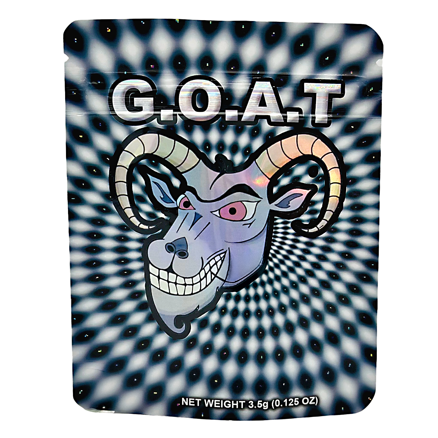 3.5 Gram Mylar Bag – Premium Smell-Proof Packaging - G.O.A.T. (50 Count) CMB-35G-038
