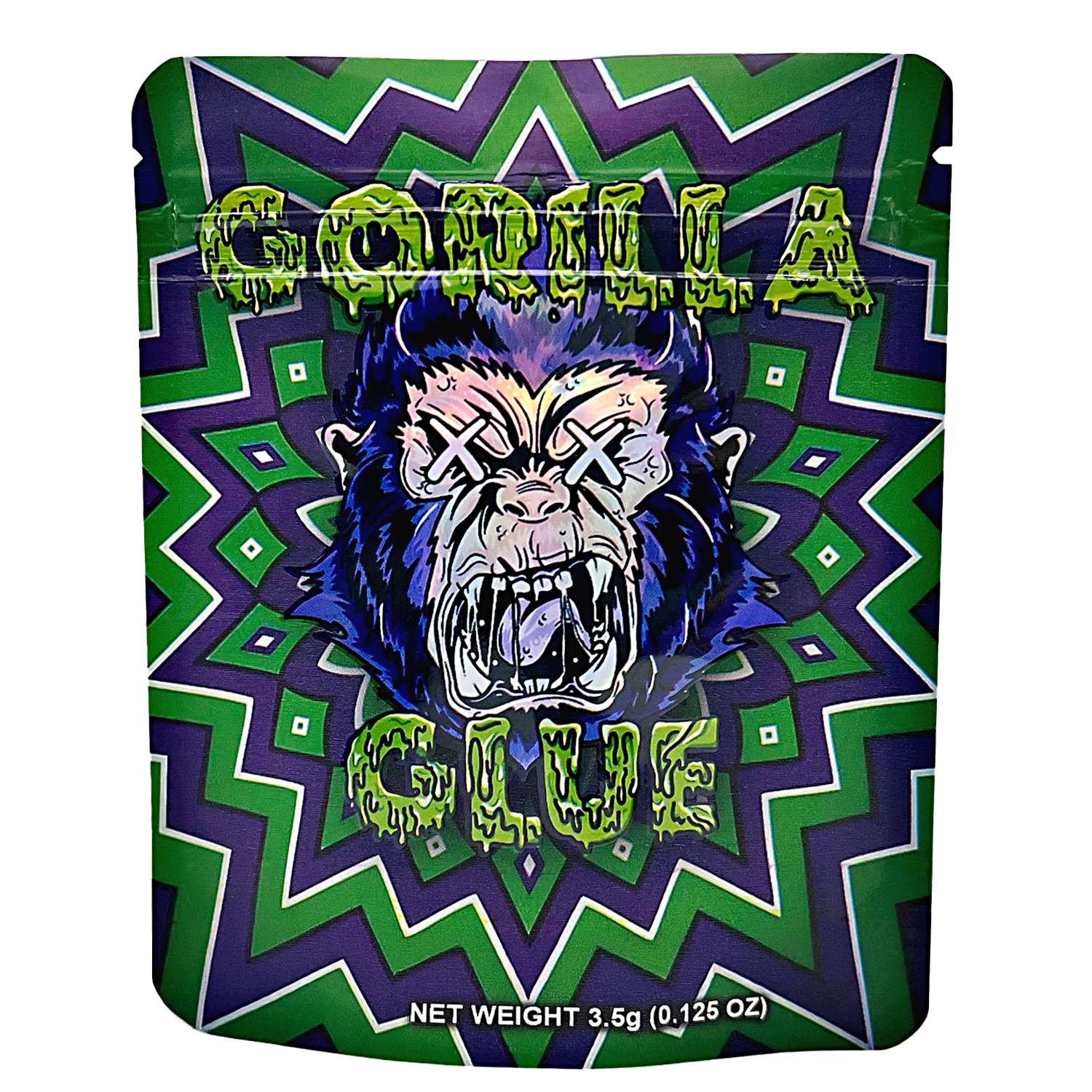 3.5 Gram Mylar Bag – Premium Smell-Proof Packaging - Gorilla Glue (50 Count) CMB-35G-046