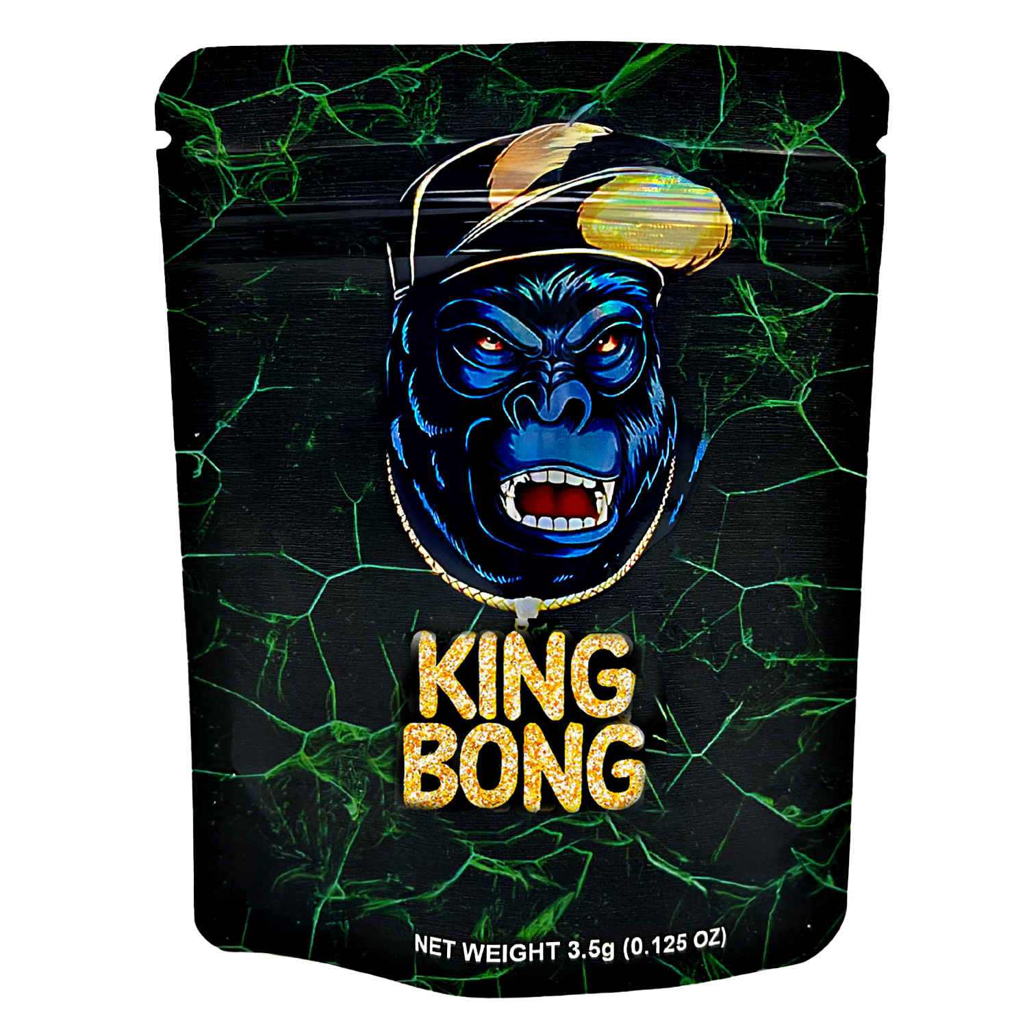 3.5 Gram Mylar Bag – Premium Smell-Proof Packaging - King Bong (50 Count) CMB-35G-055