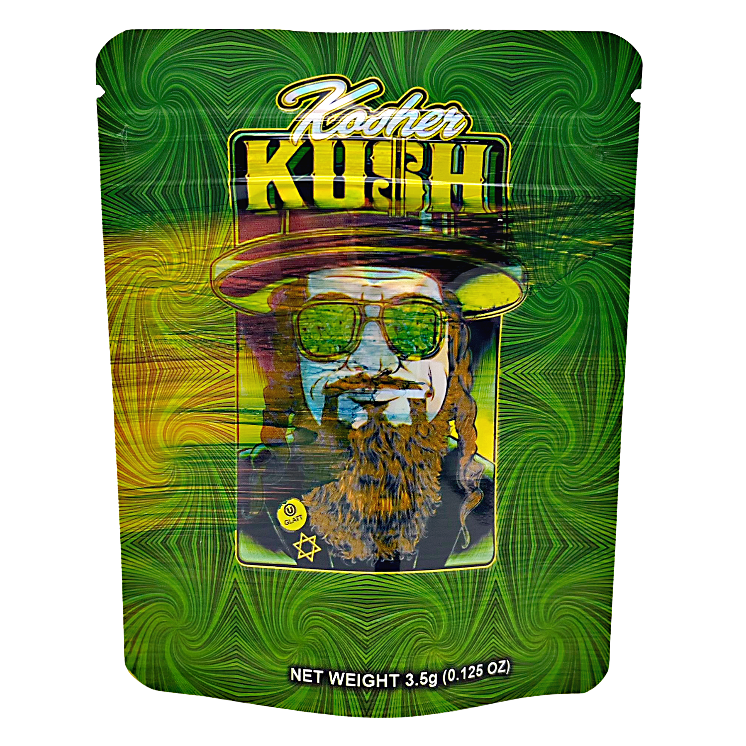 3.5 Gram Mylar Bag – Premium Smell-Proof Packaging - Kosher Kush (50 Count) CMB-35G-057