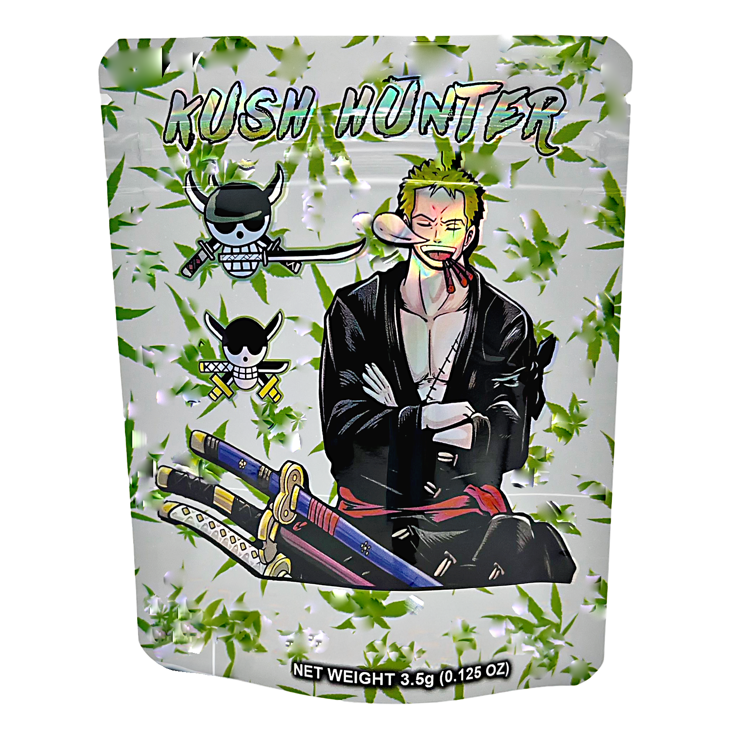3.5 Gram Mylar Bag – Premium Smell-Proof Packaging - Kush Hunter (50 Count) CMB-35G-058