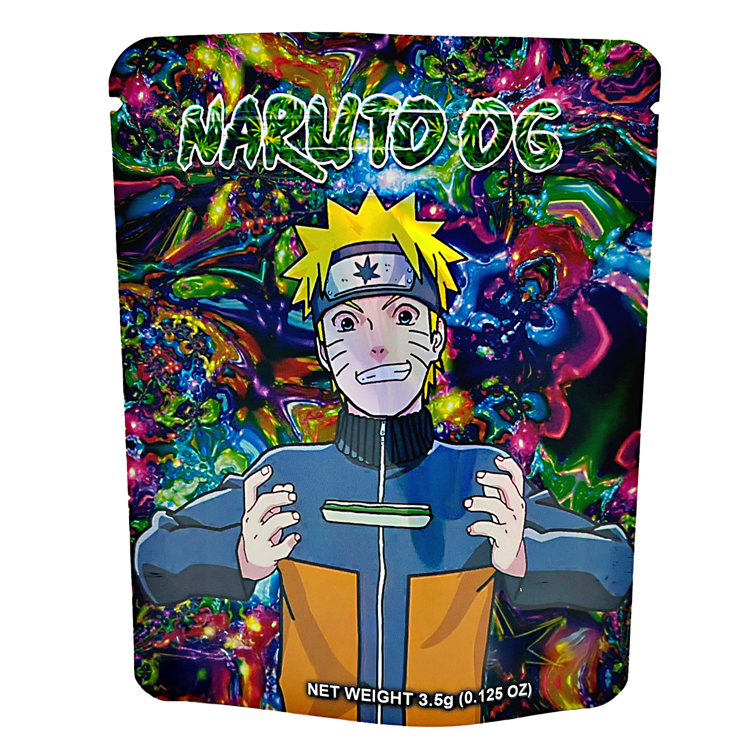3.5 Gram Mylar Bag – Premium Smell-Proof Packaging - Naruto OG Stressed (50 Count) CMB-35G-068