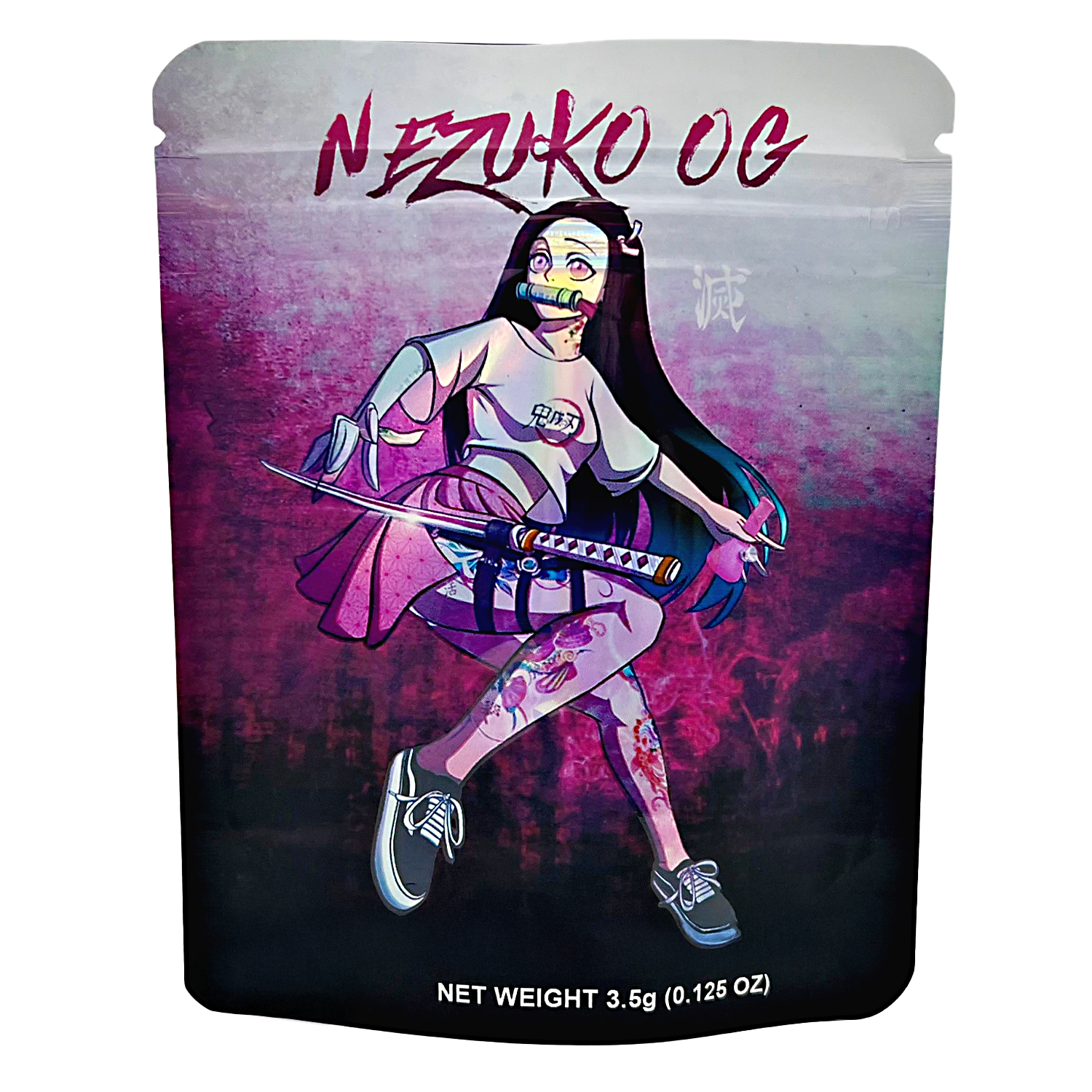 3.5 Gram Mylar Bag – Premium Smell-Proof Packaging - Nezuko OG (50 Count) CMB-35G-069