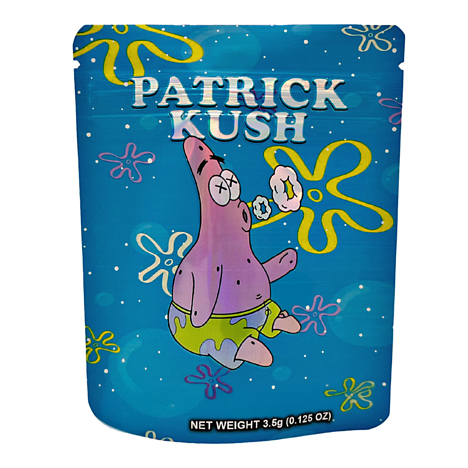3.5 Gram Mylar Bag – Premium Smell-Proof Packaging - Patrick Kush (50 Count) CMB-35G-073