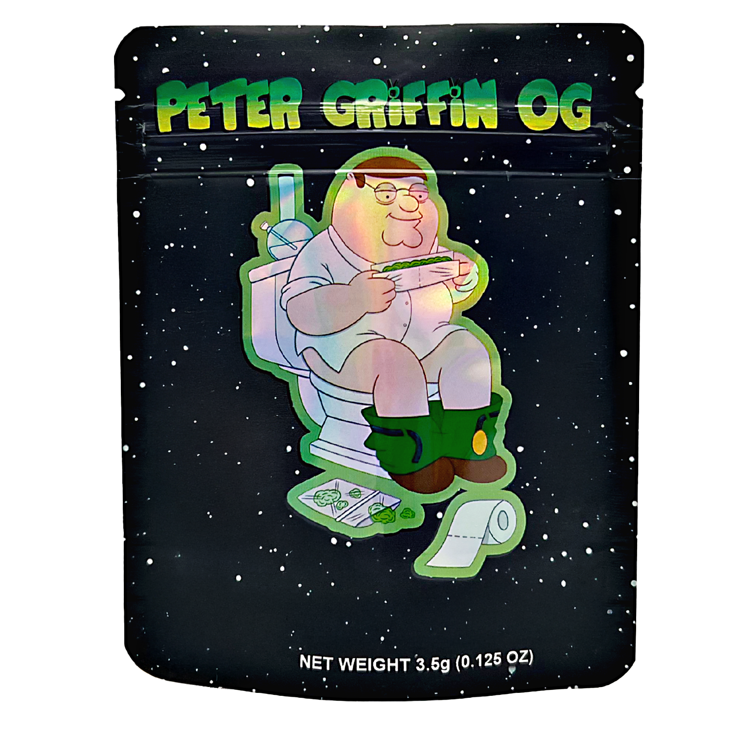 3.5 Gram Mylar Bag – Premium Smell-Proof Packaging - Peter Griffin OG (50 Count) CMB-35G-074