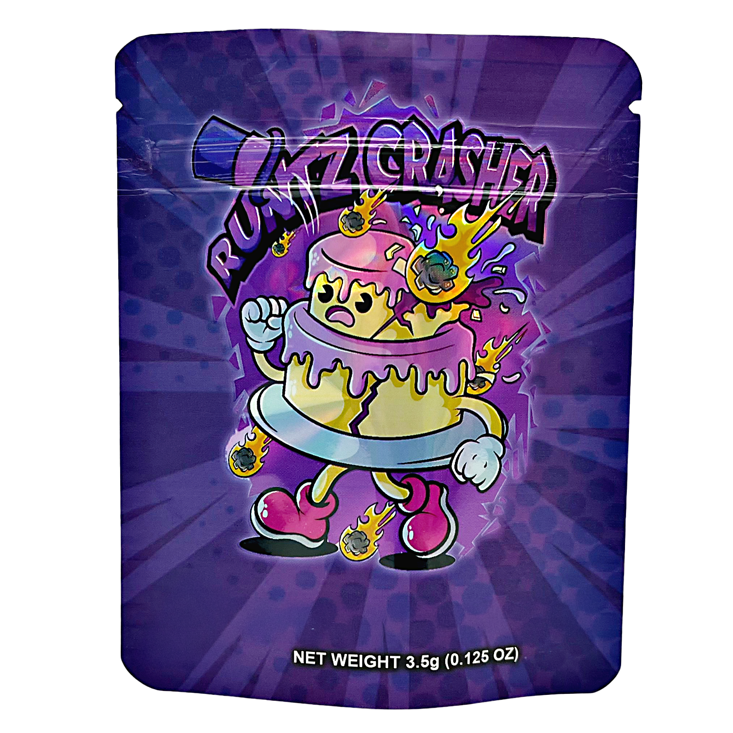 3.5 Gram Mylar Bag – Premium Smell-Proof Packaging - Runtz Crasher (50 Count) CMB-35G-084