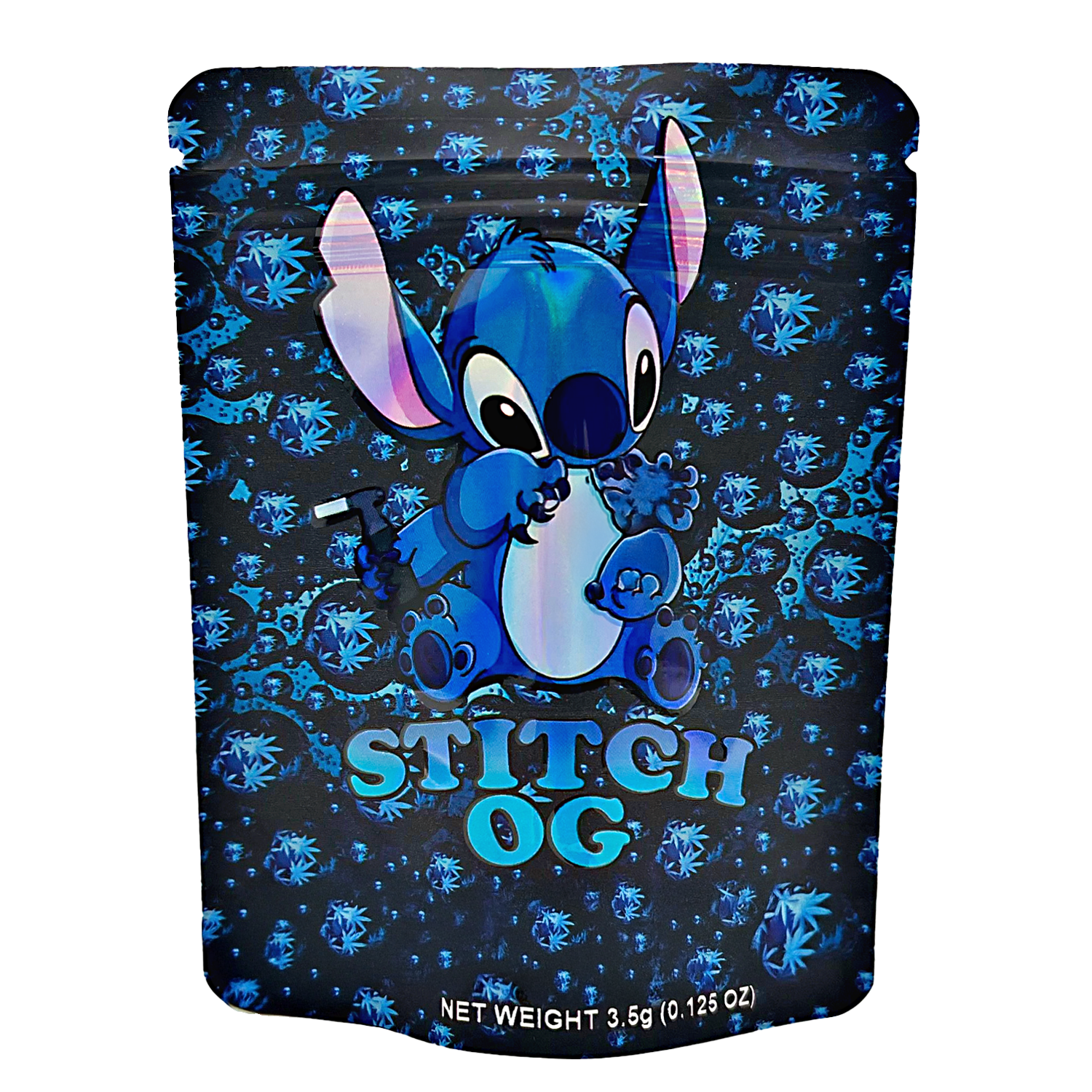 3.5 Gram Mylar Bag – Premium Smell-Proof Packaging - Stitch OG (50 Count) CMB-35G-097