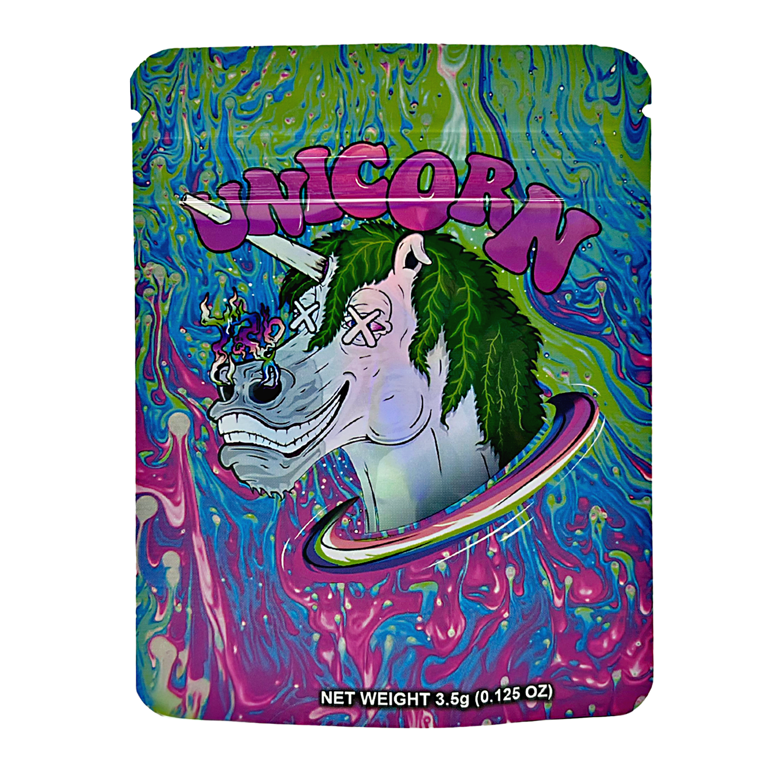 3.5 Gram Mylar Bag – Premium Smell-Proof Packaging - Unicorn High (50 Count) CMB-35G-102