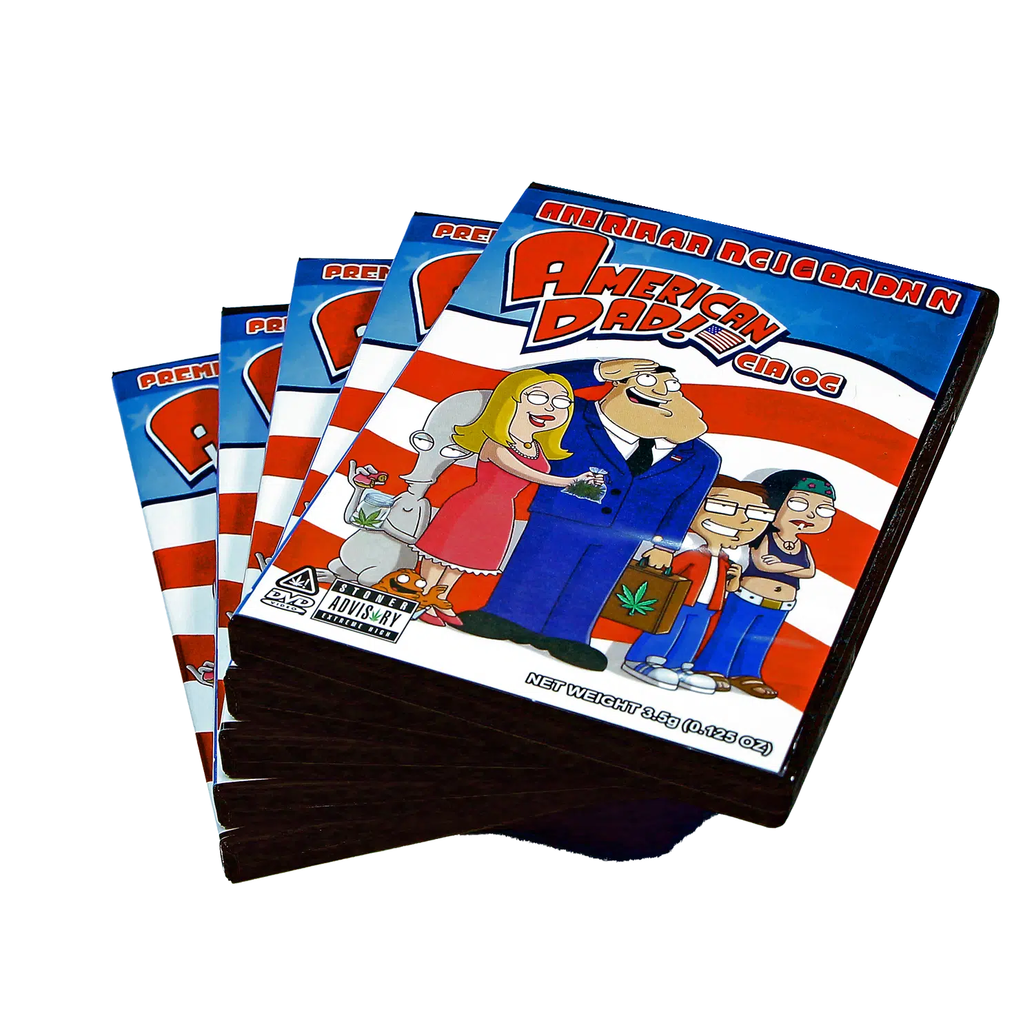 (5-Pack) 3.5 Gram Mylar Bag – Premium Mylar Bag + DVD Case Set DVD-MB-001