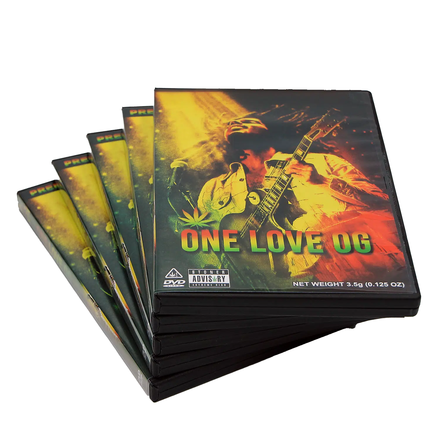 (5-Pack) 3.5 Gram Mylar Bag – Premium Mylar Bag + DVD Case Set DVD-MB-005