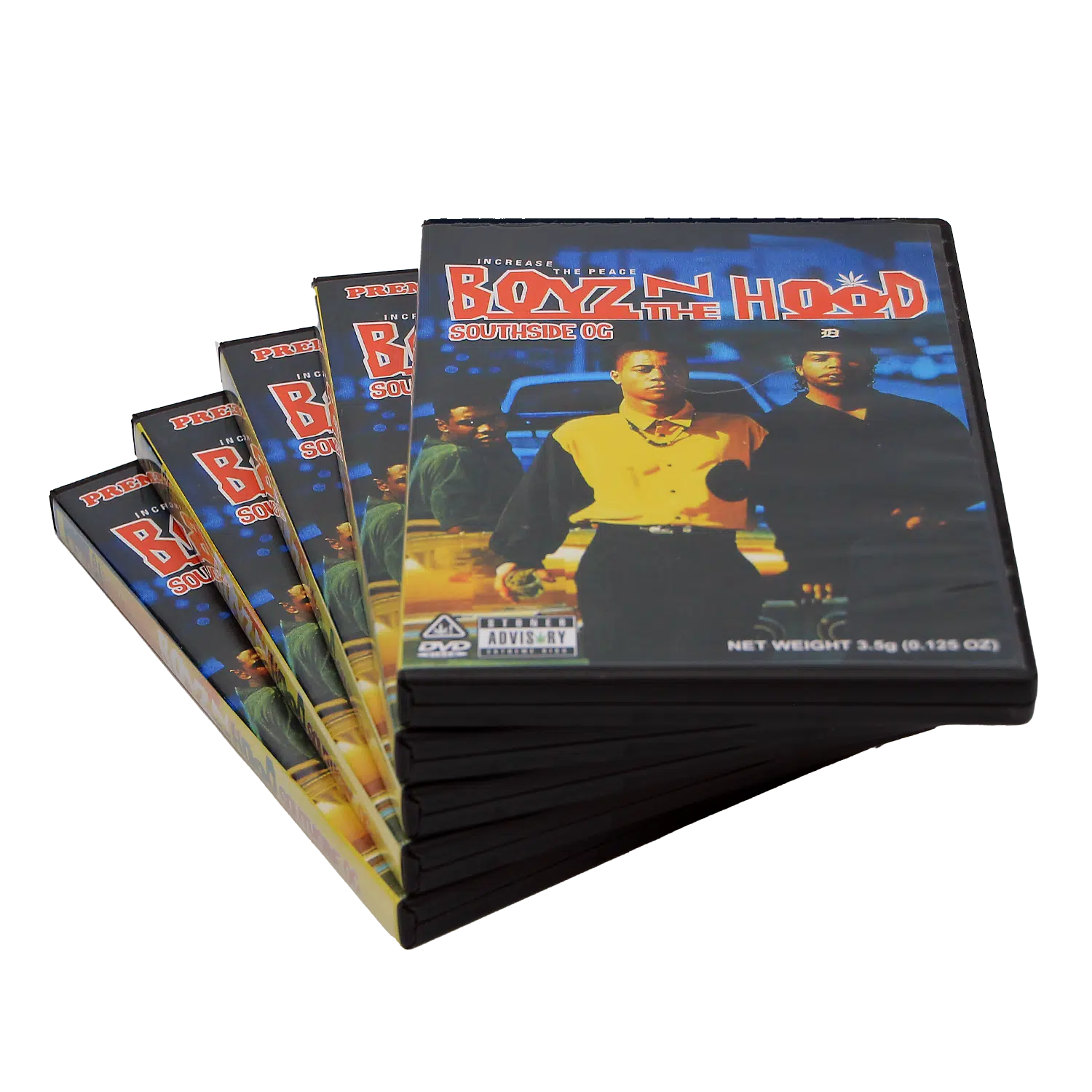 (5-Pack) 3.5 Gram Mylar Bag – Premium Mylar Bag + DVD Case Set - DVD-MB-006