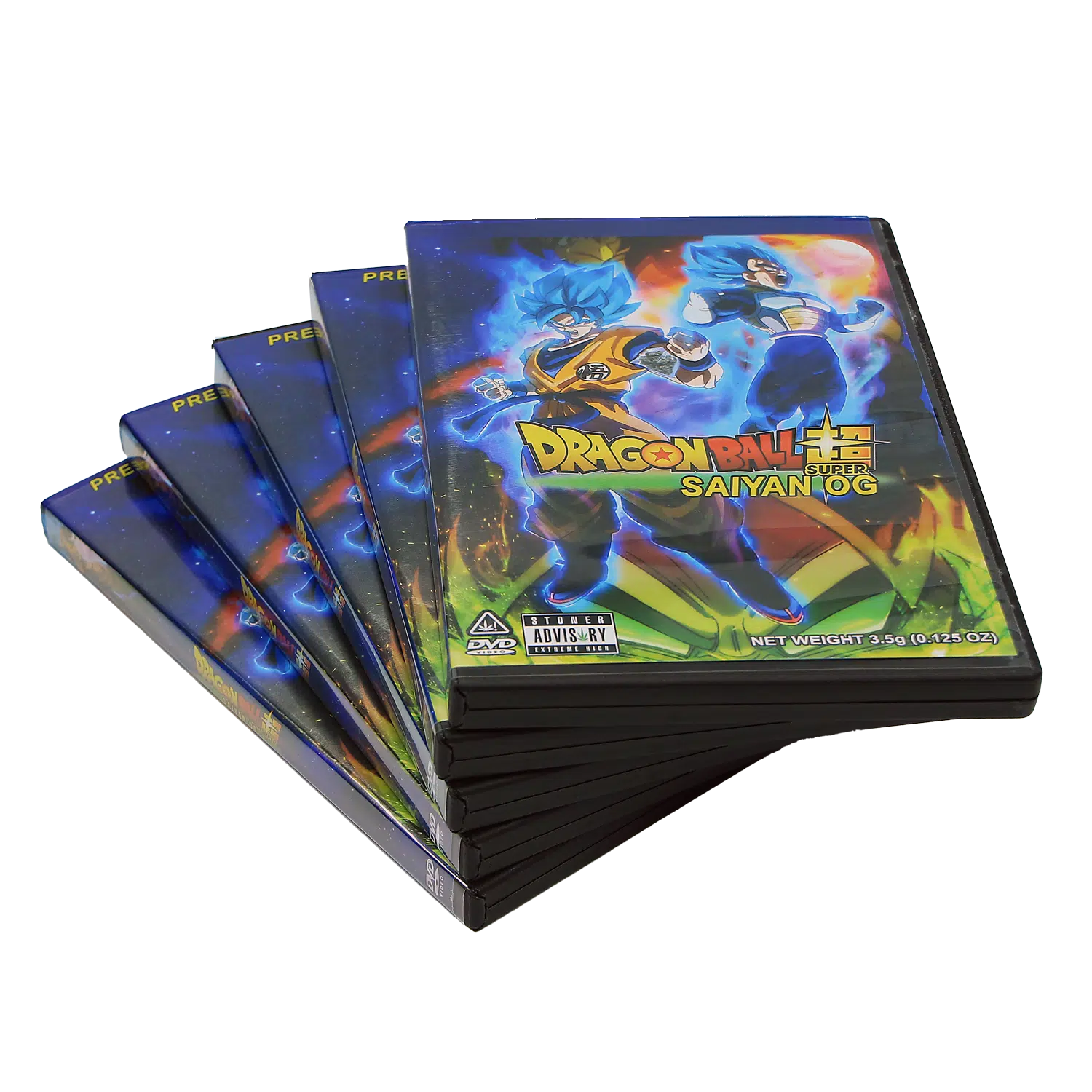 (5-Pack) 3.5 Gram Mylar Bag – Premium Mylar Bag + DVD Case Set - DVD-MB-009