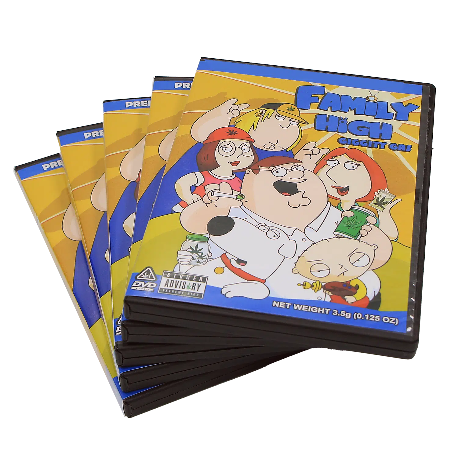 (5-Pack) 3.5 Gram Mylar Bag – Premium Mylar Bag + DVD Case Set - DVD-MB-012