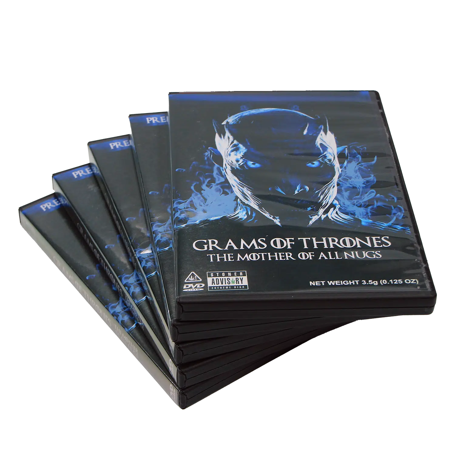 (5-Pack) 3.5 Gram Mylar Bag – Premium Mylar Bag + DVD Case Set - DVD-MB-016
